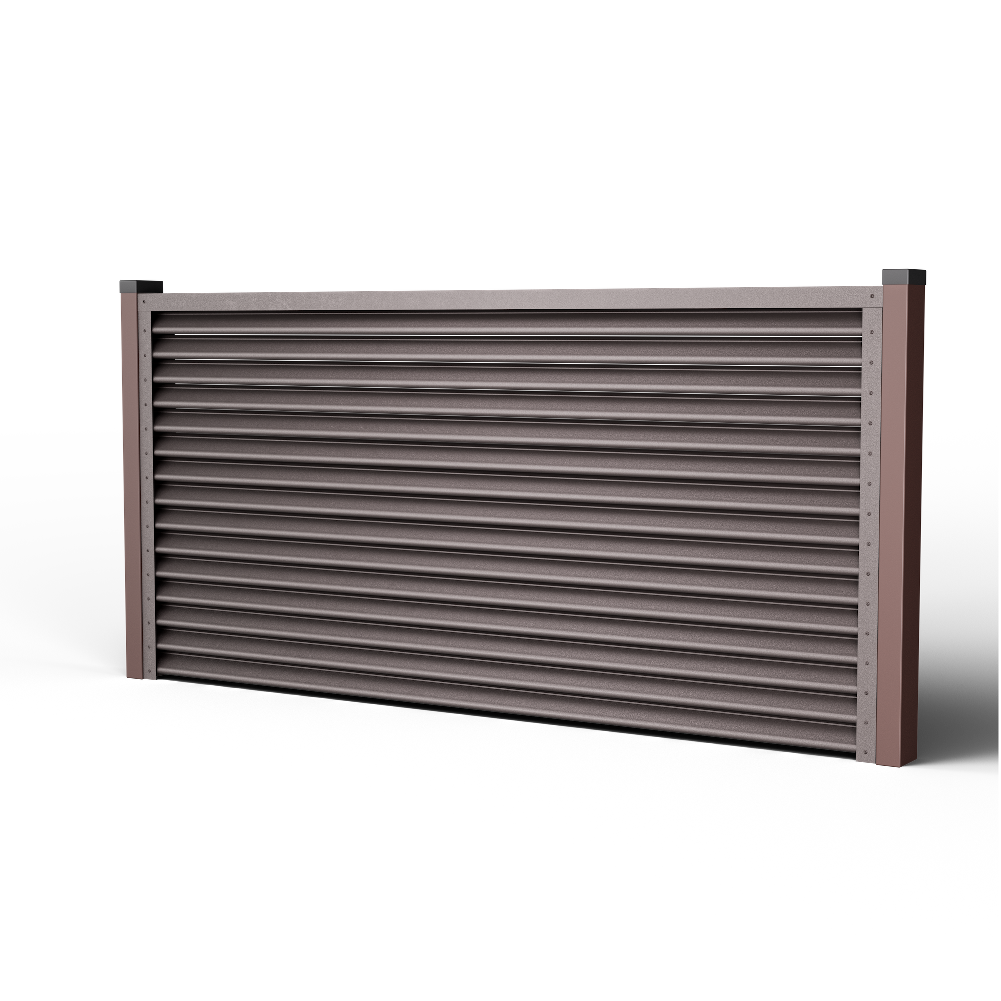 Pyramid Louver Fence | Espresso Brown RAL 8019