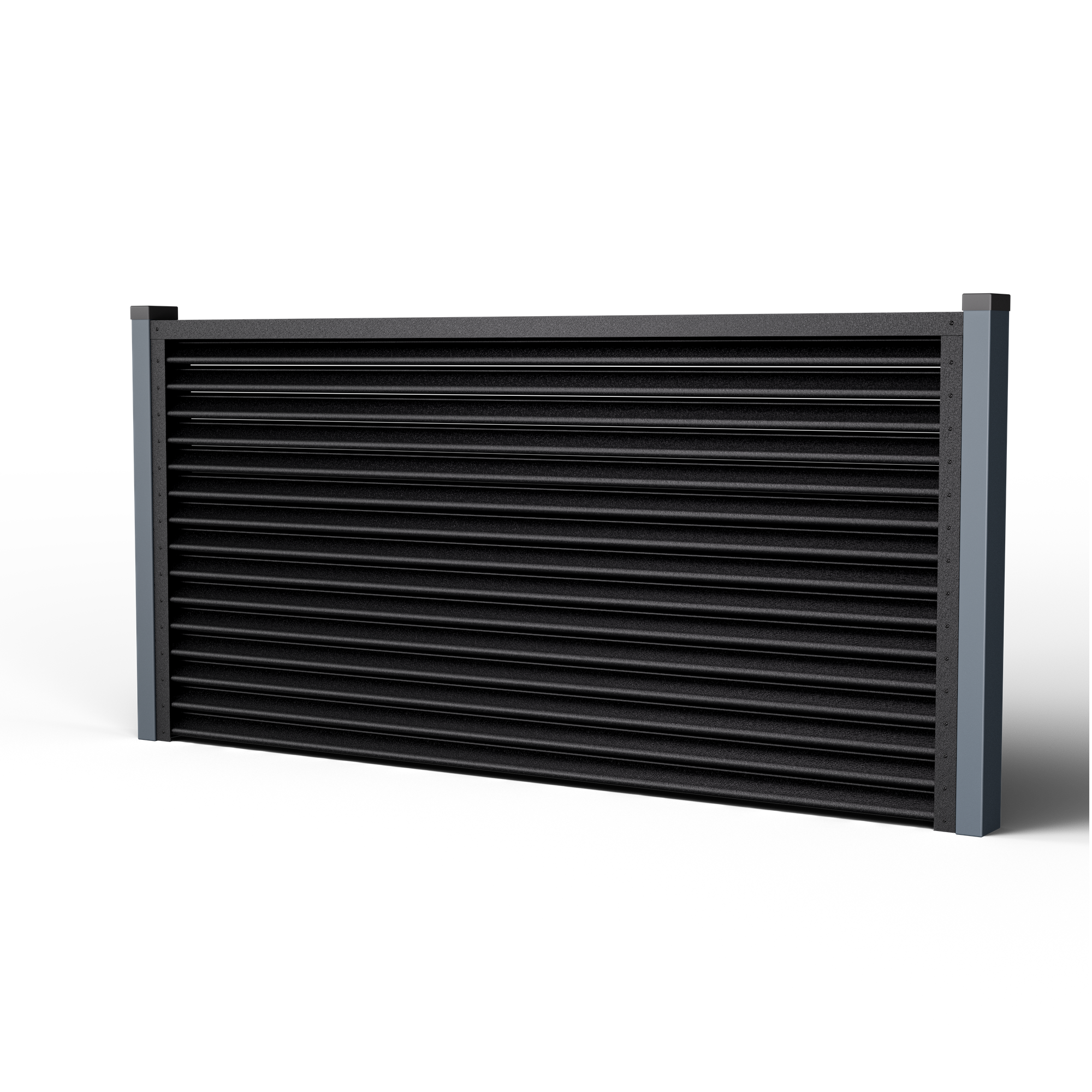 Pyramid Louver Fence | Night Black RAL 9005