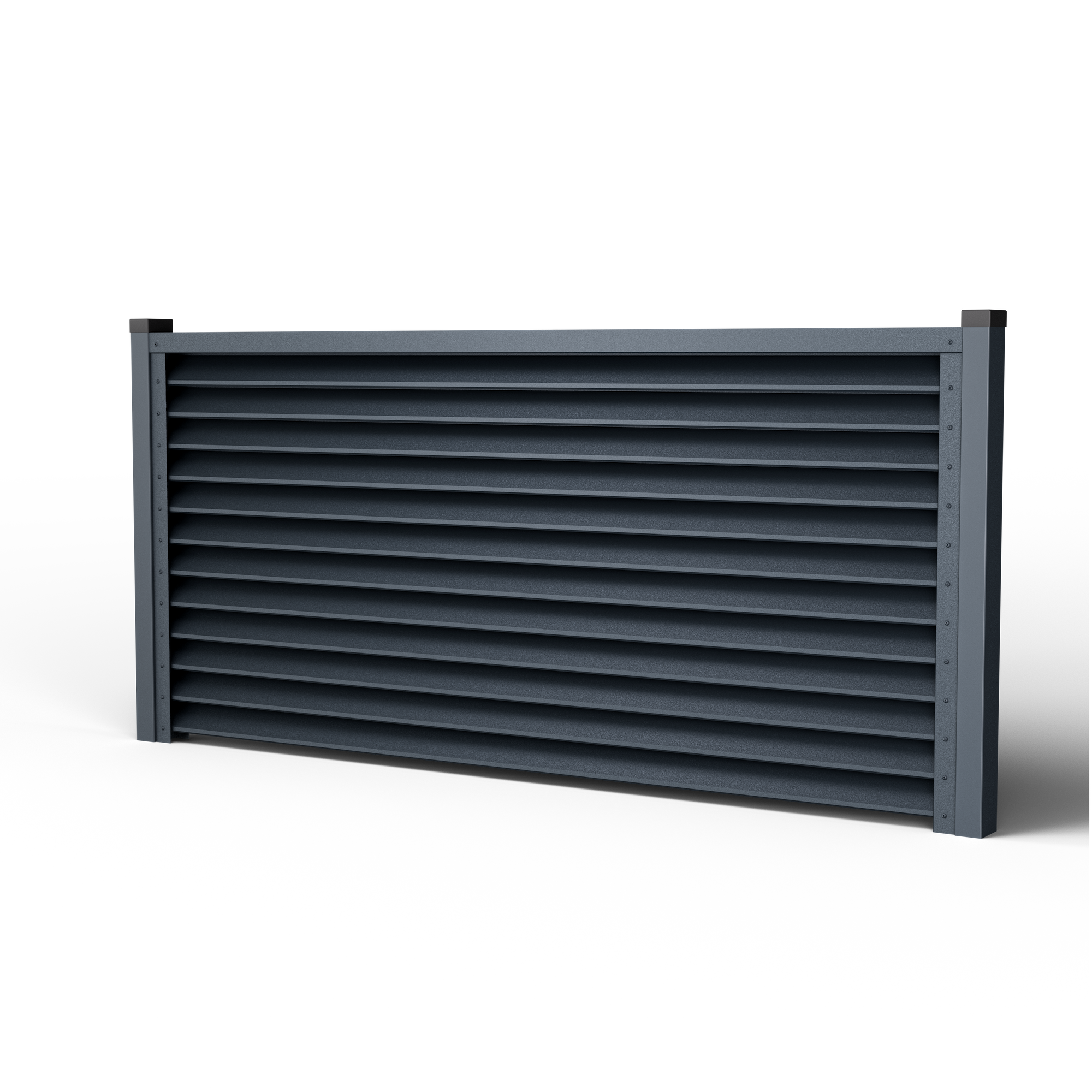 Louver Fence Sigma | Atlantic Gray Double RAL 7016