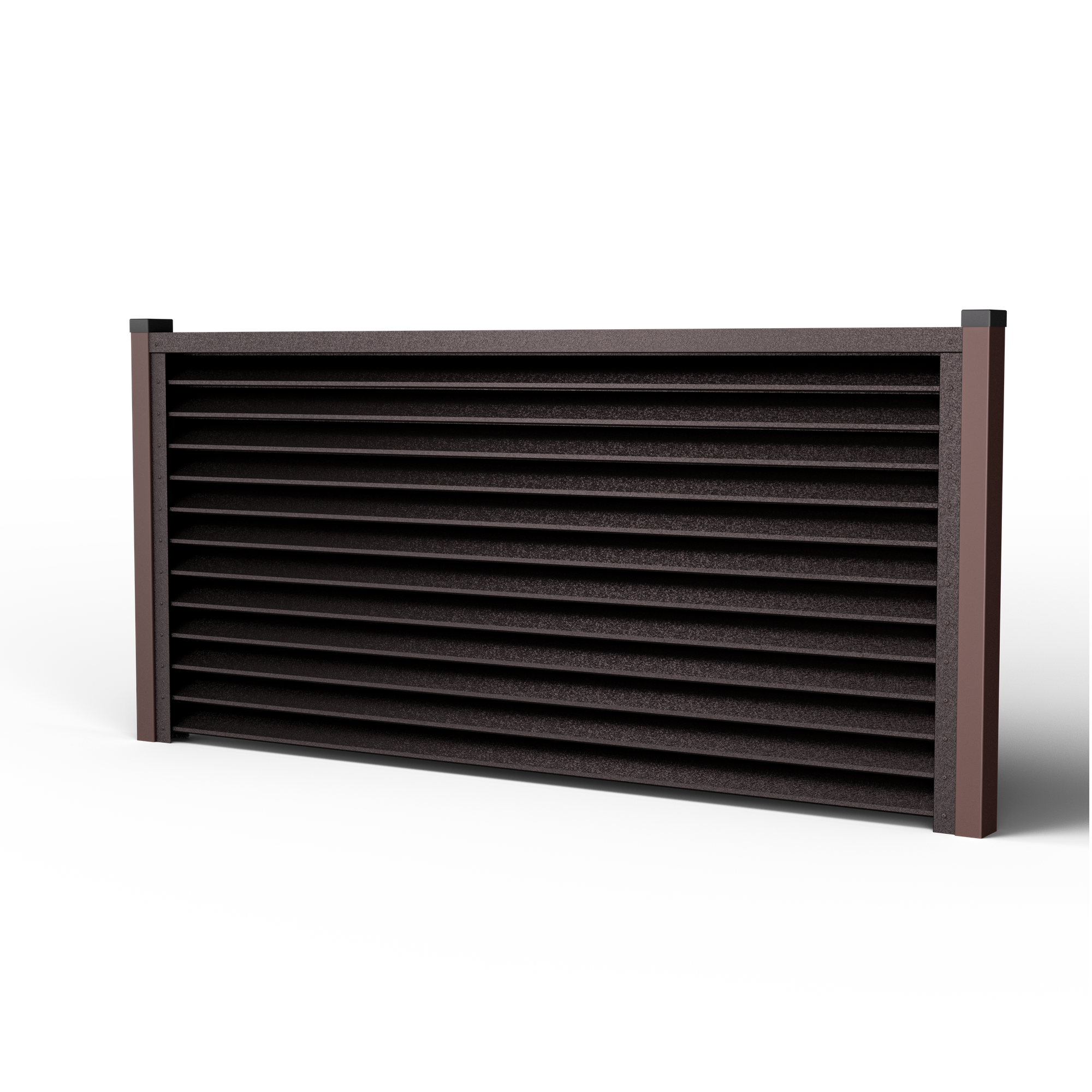Louver Fence Sigma | Cedar Brown RAL 8019