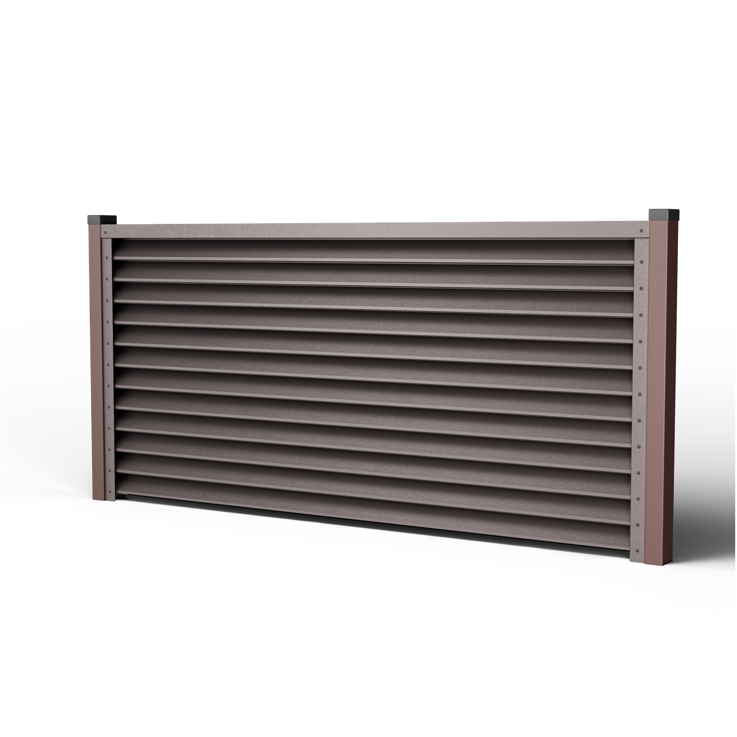 Louver Fence Sigma | Espresso Brown RAL 8019