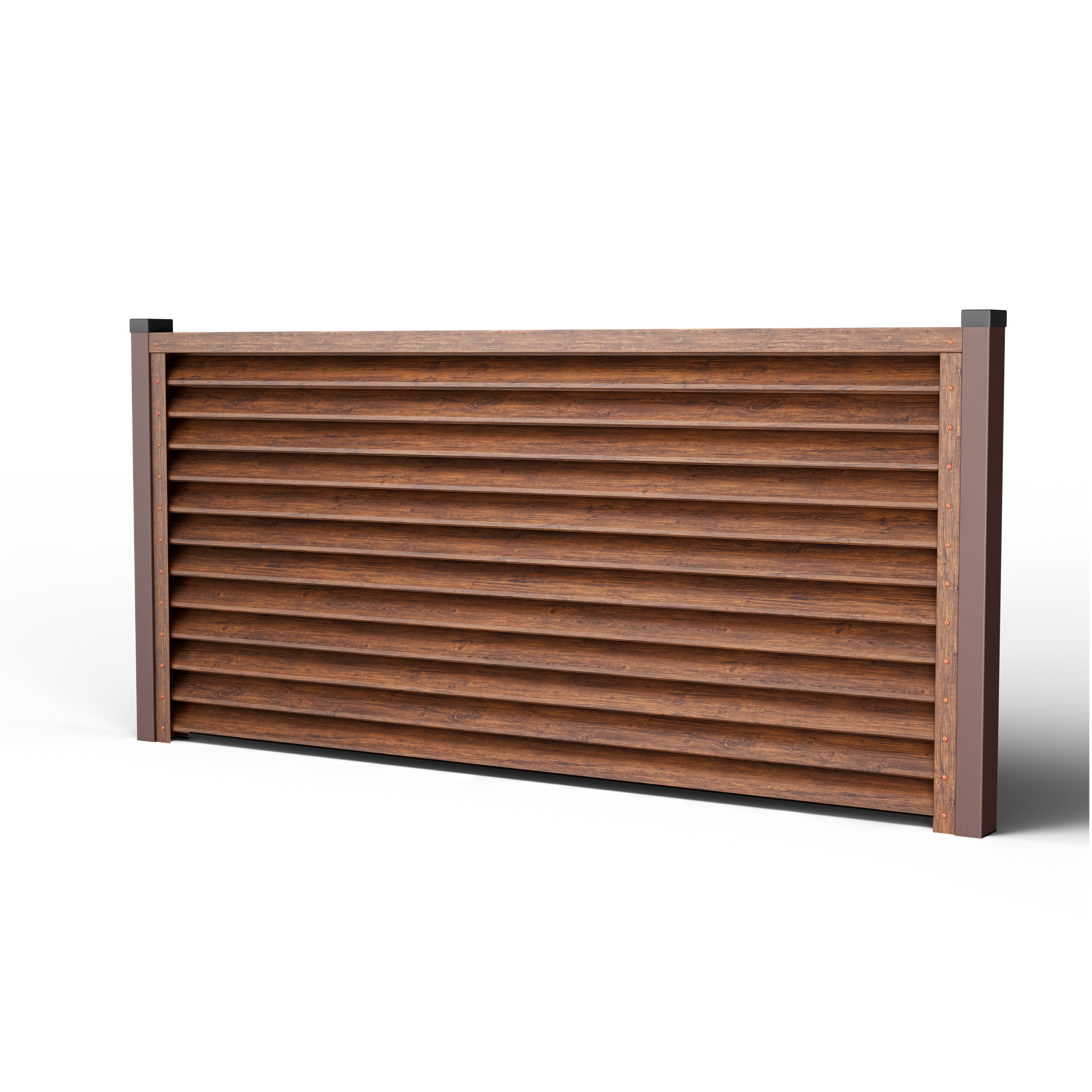 Louver Fence Sigma | Mahogany