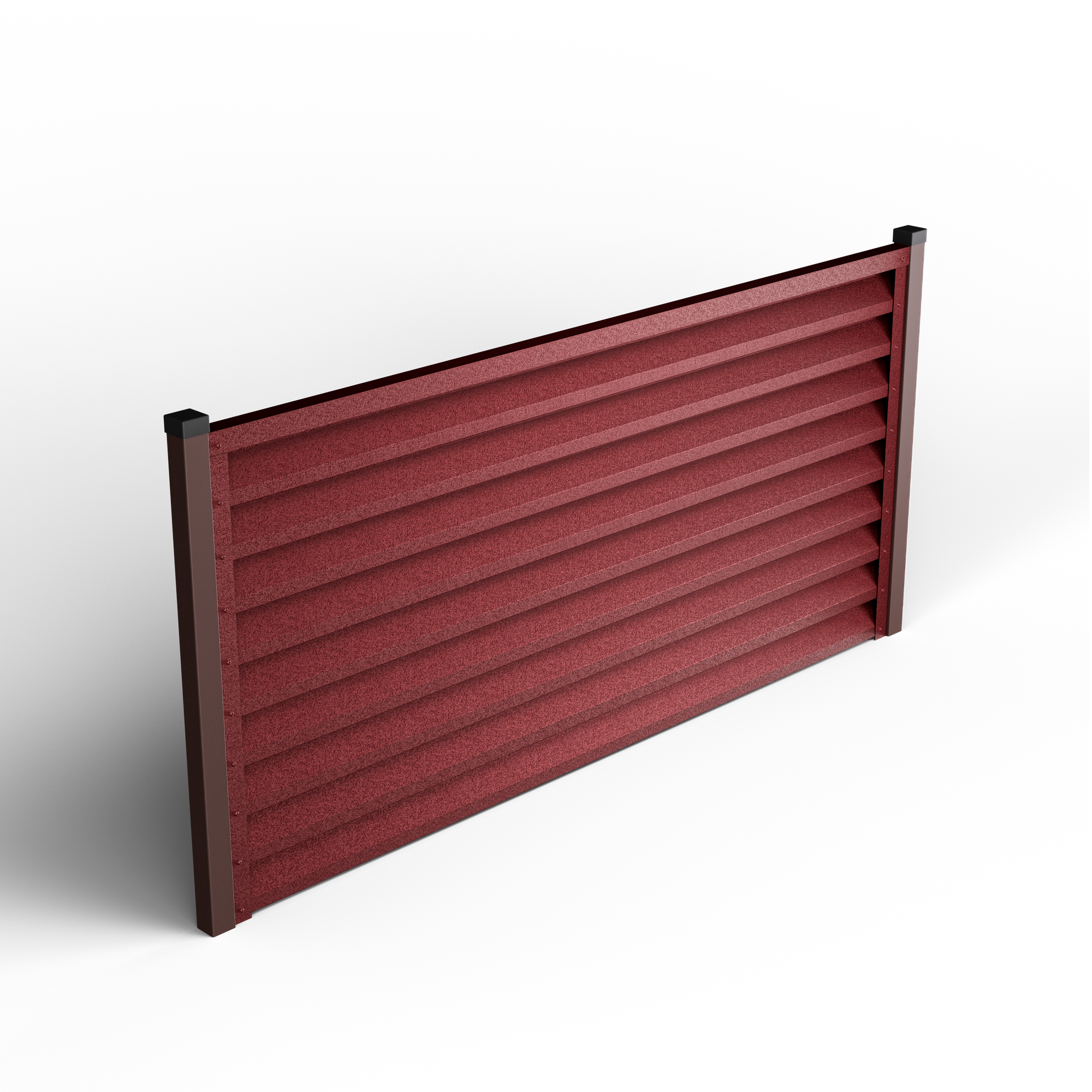 Atlas Louver Fence | Burgundy RAL 3005
