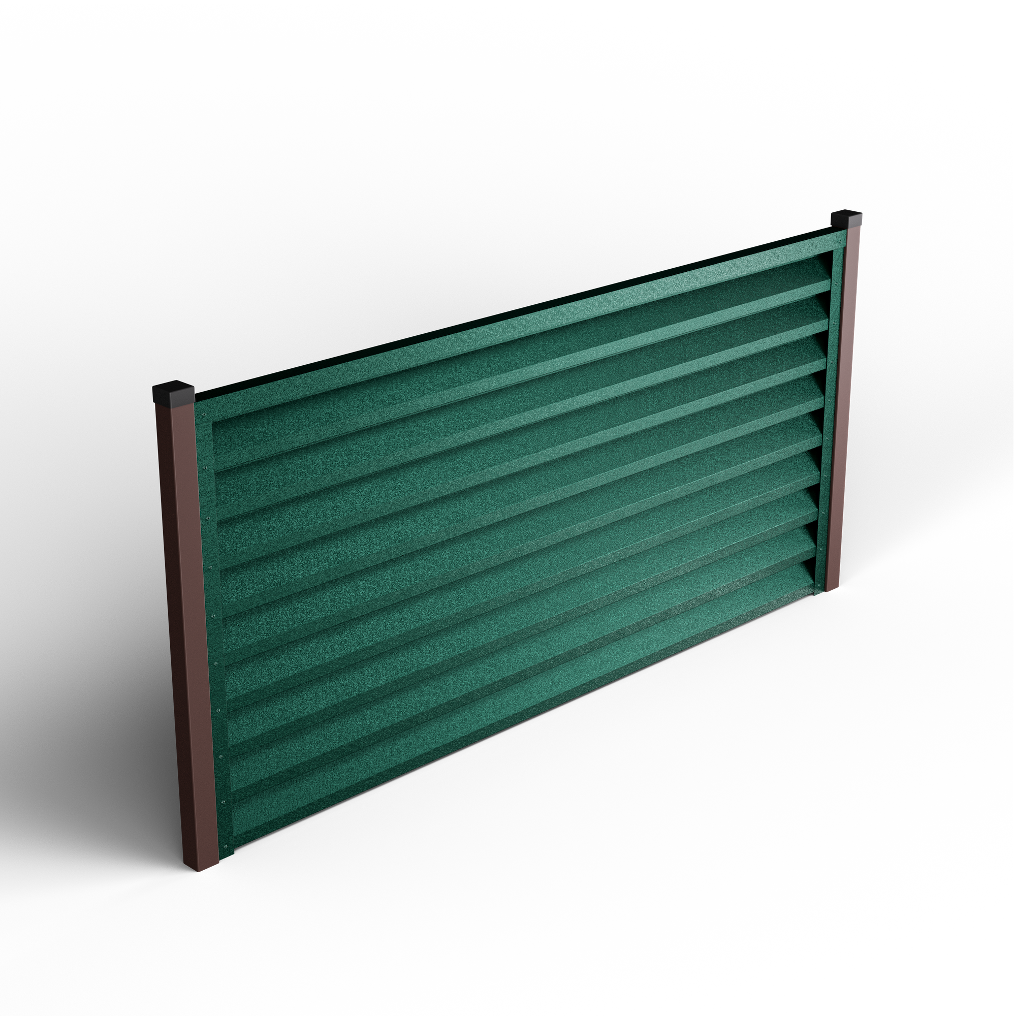 Louver Fence Atlas | Pine Green RAL 6005