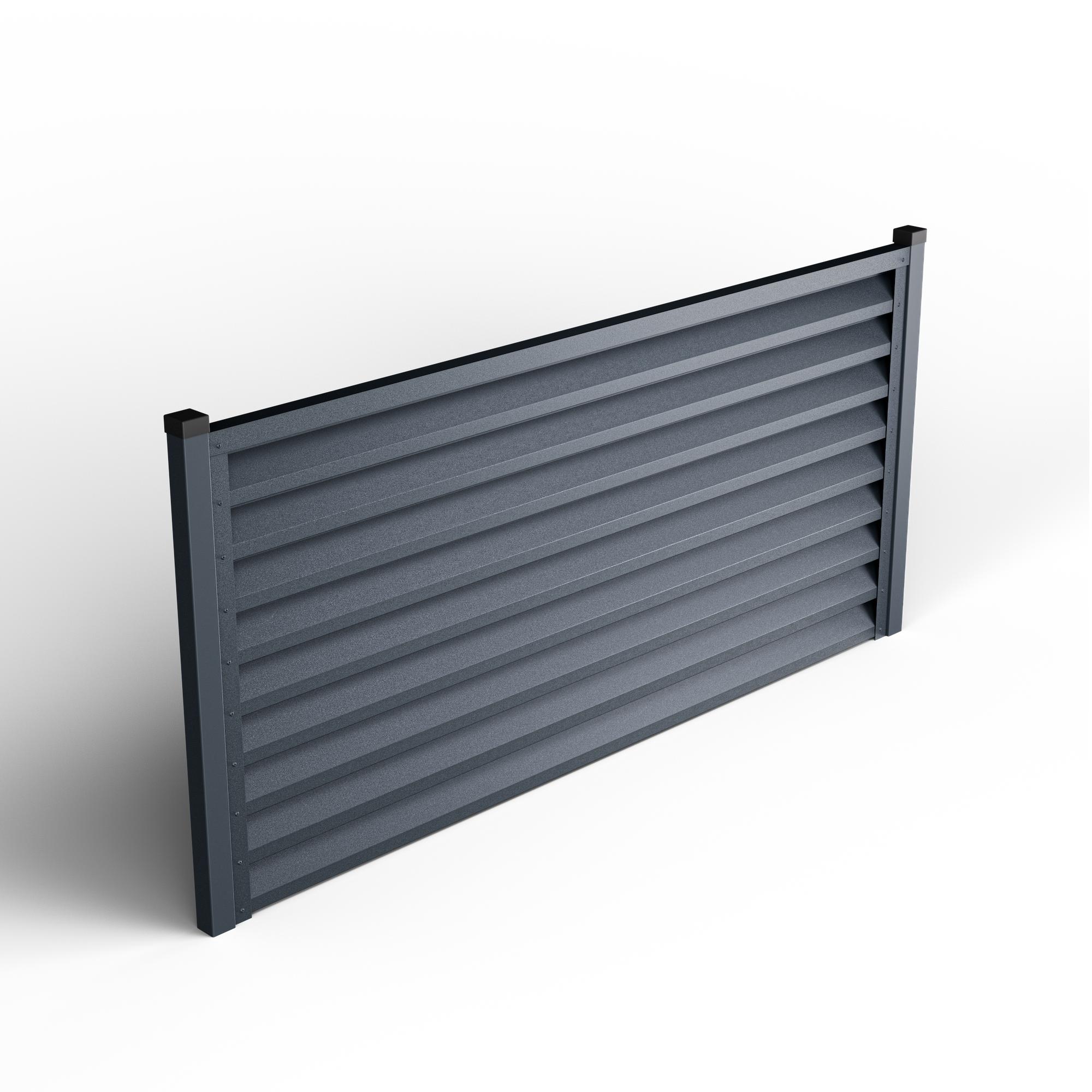 Atlas Louver Fence | Double Atlantic Gray RAL 7016