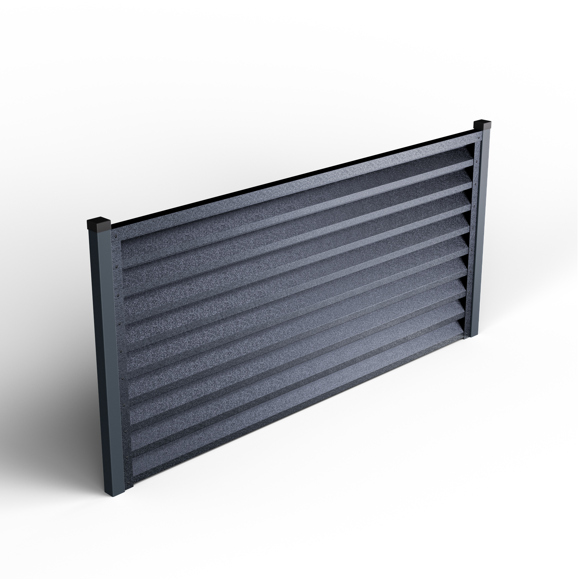 Louver Fence Atlas | Pearl Gray RAL 7024