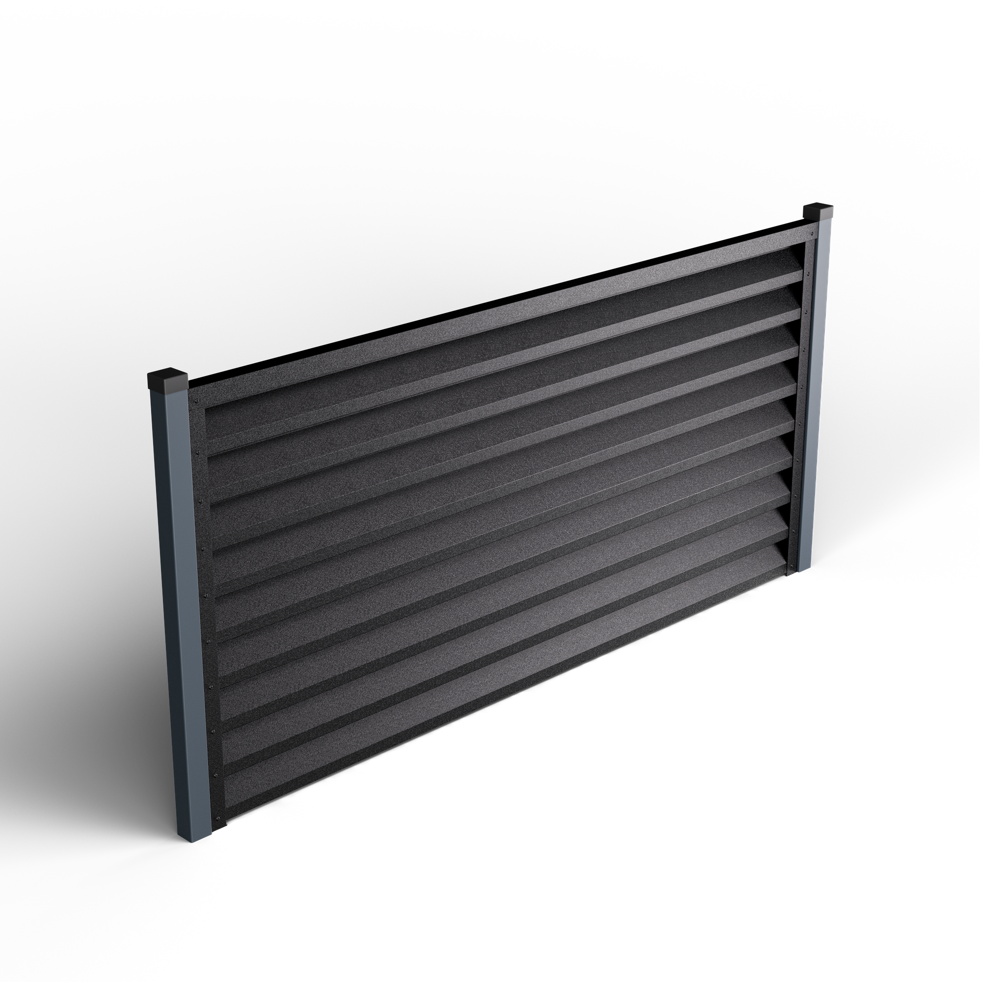 Louver Fence Atlas | Night Black RAL 9005