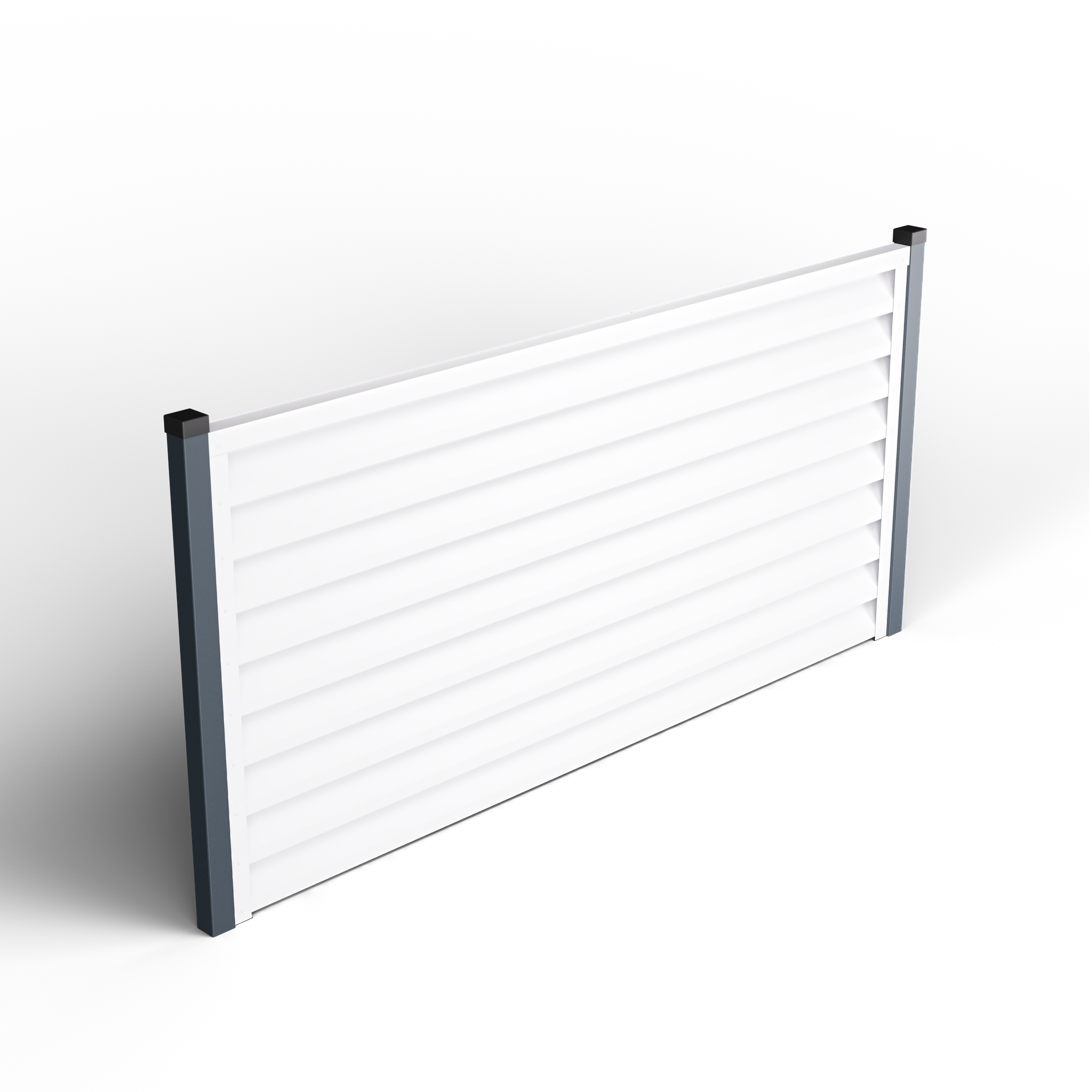 Atlas Louver Fence | Double Alpine White