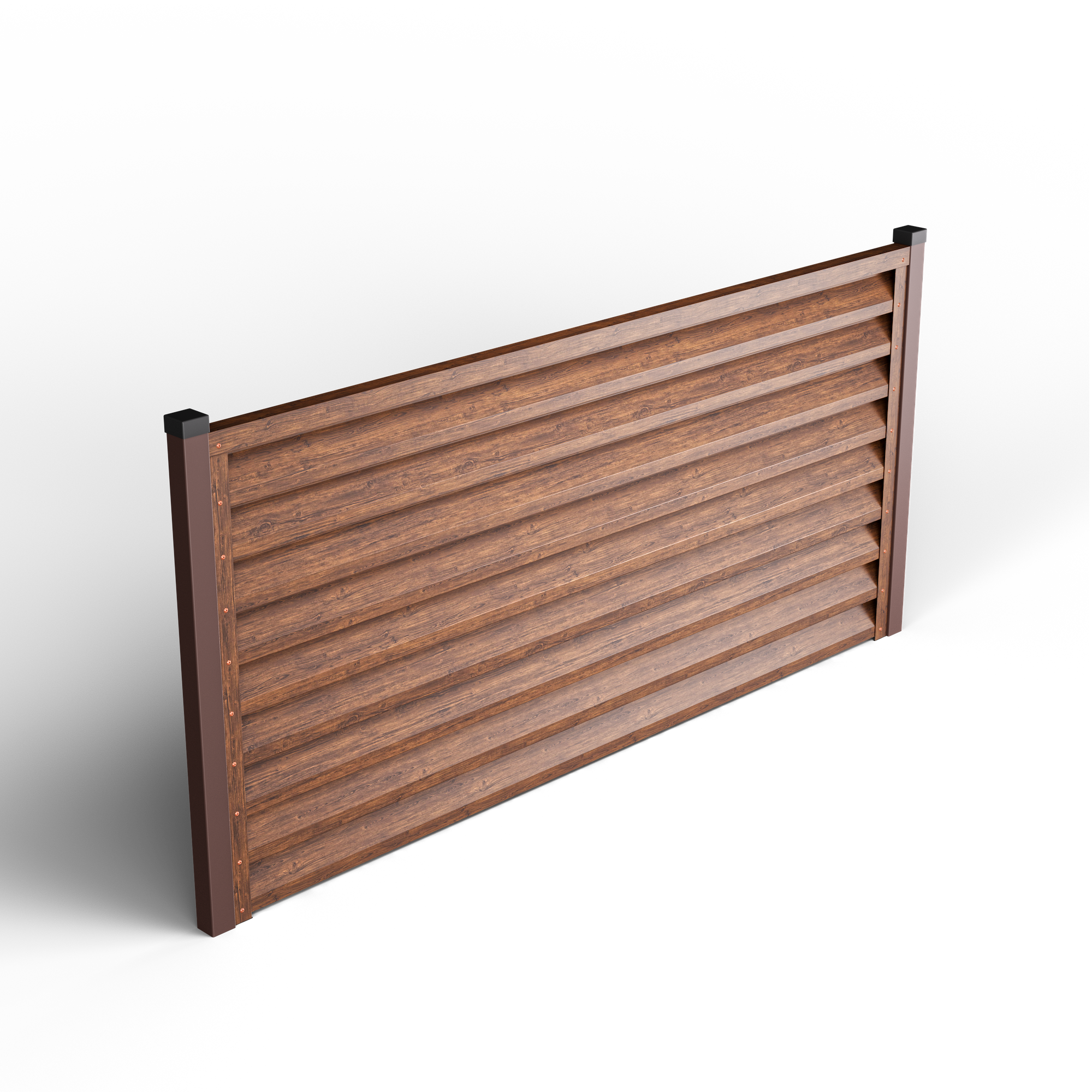 Atlas Louver Fence | Mahogany