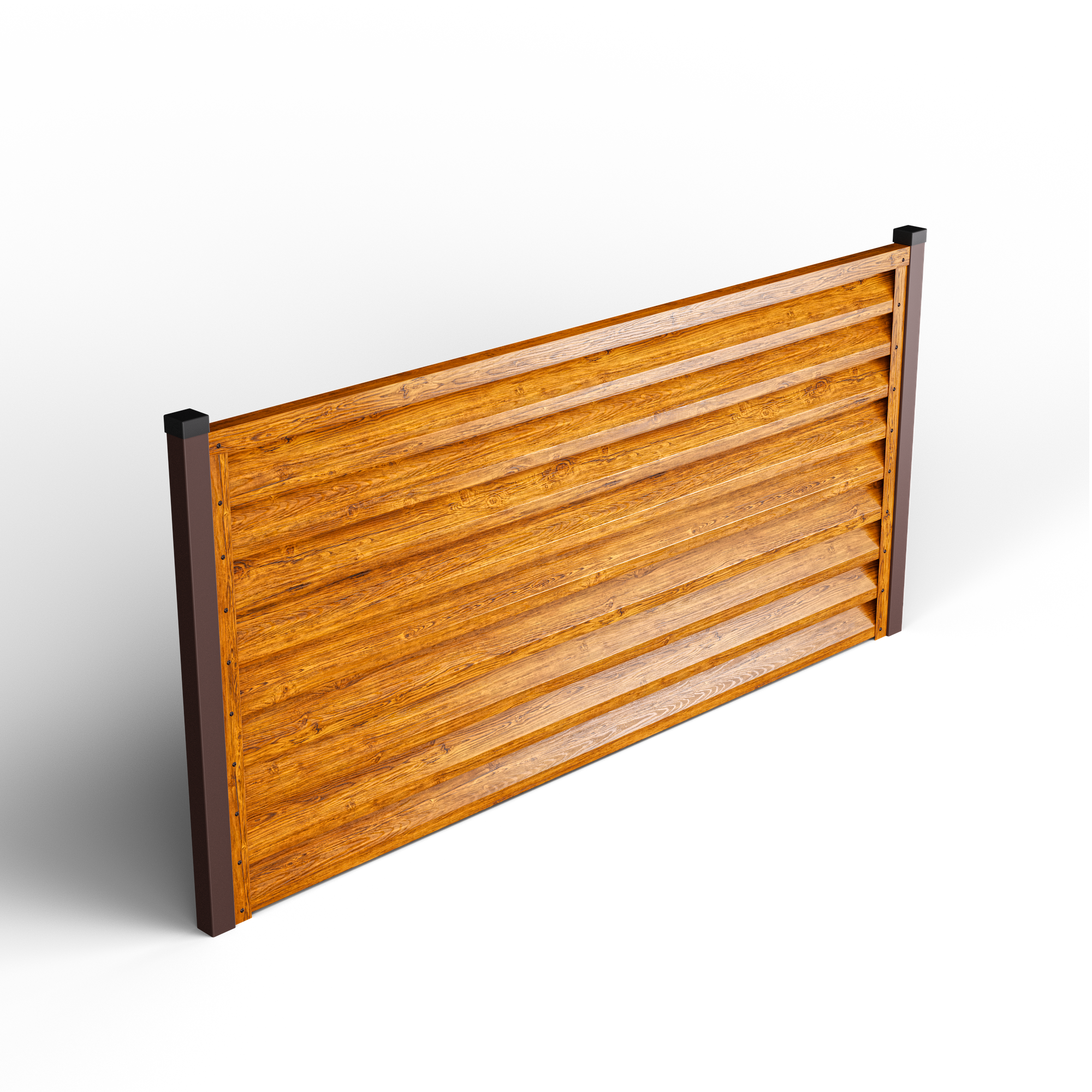 Atlas Louver Fence | Double Striated Oak