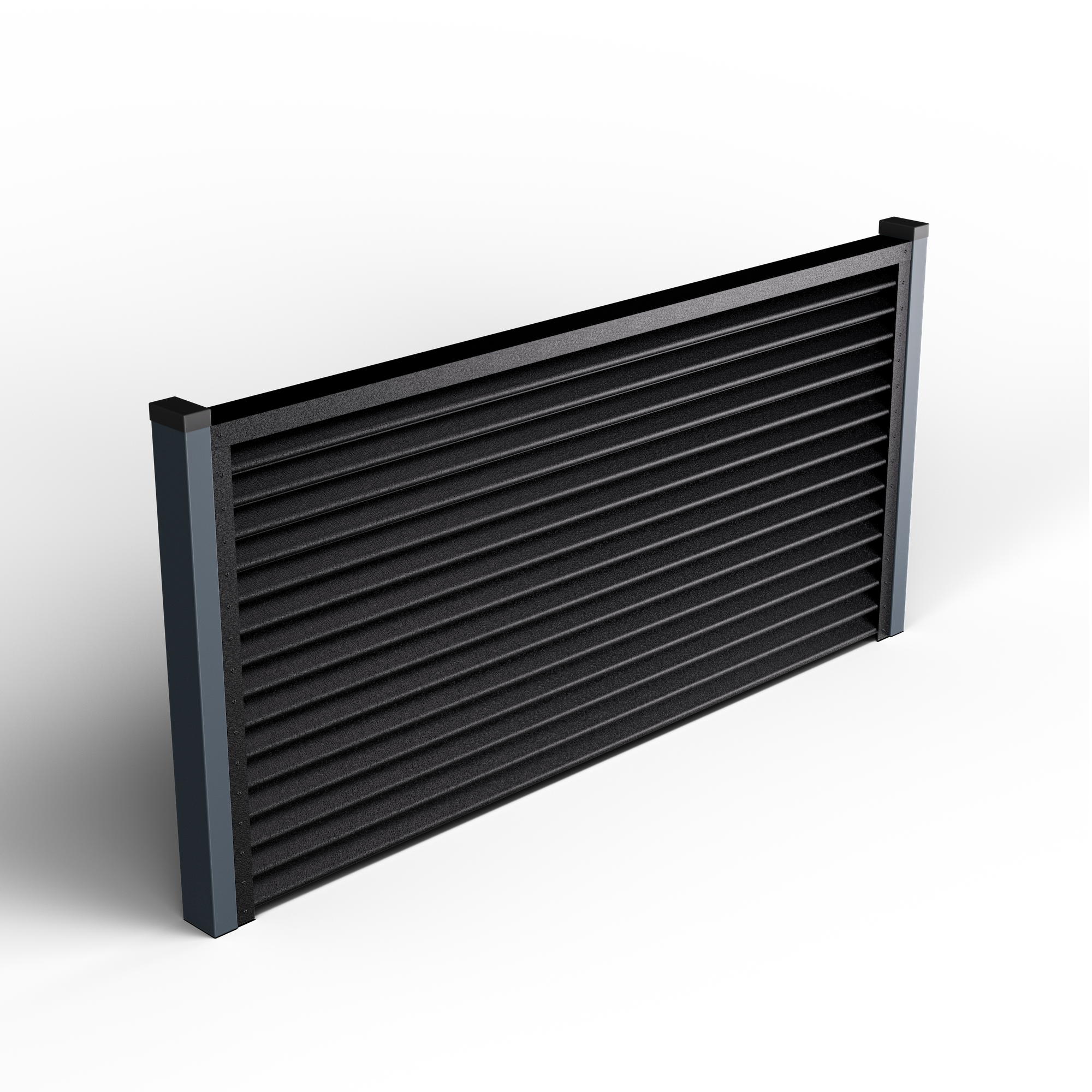 Pyramid Louver Fence | Night Black RAL 9005