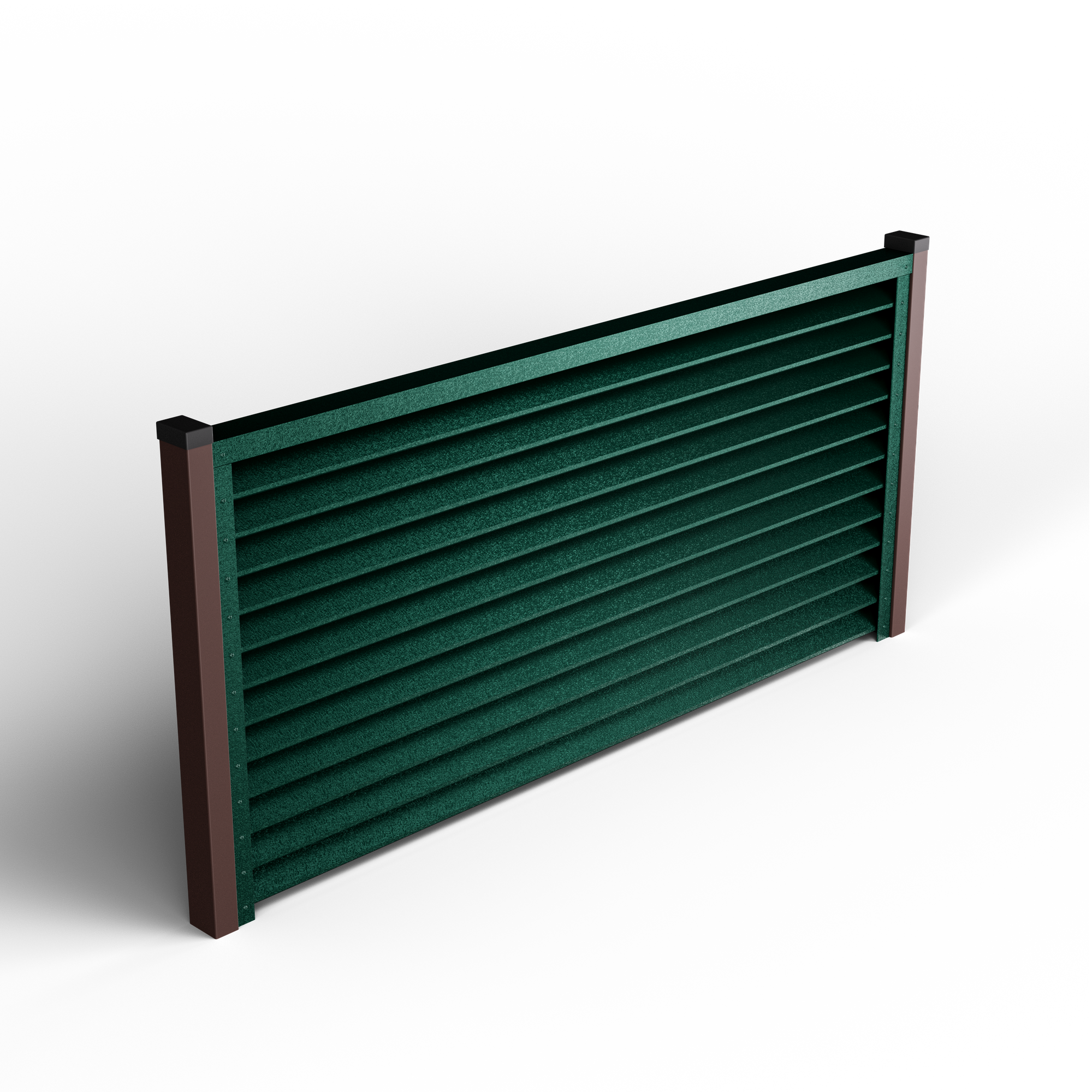 Louver Fence Sigma | Pine Green RAL 6005