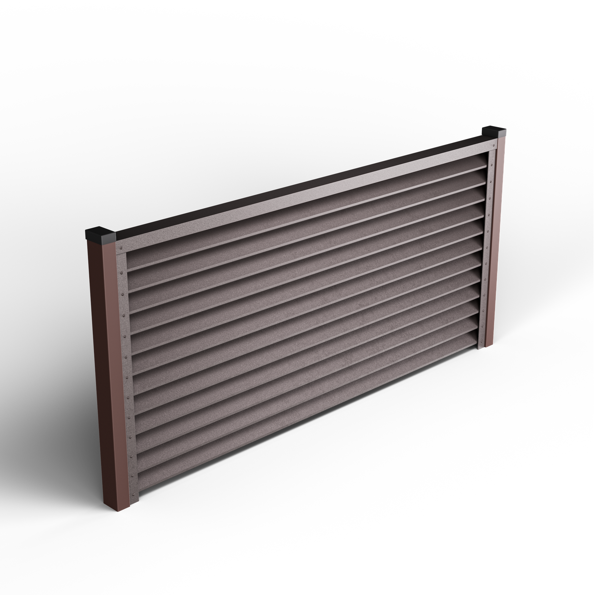 Louver Fence Sigma | Espresso Brown RAL 8019