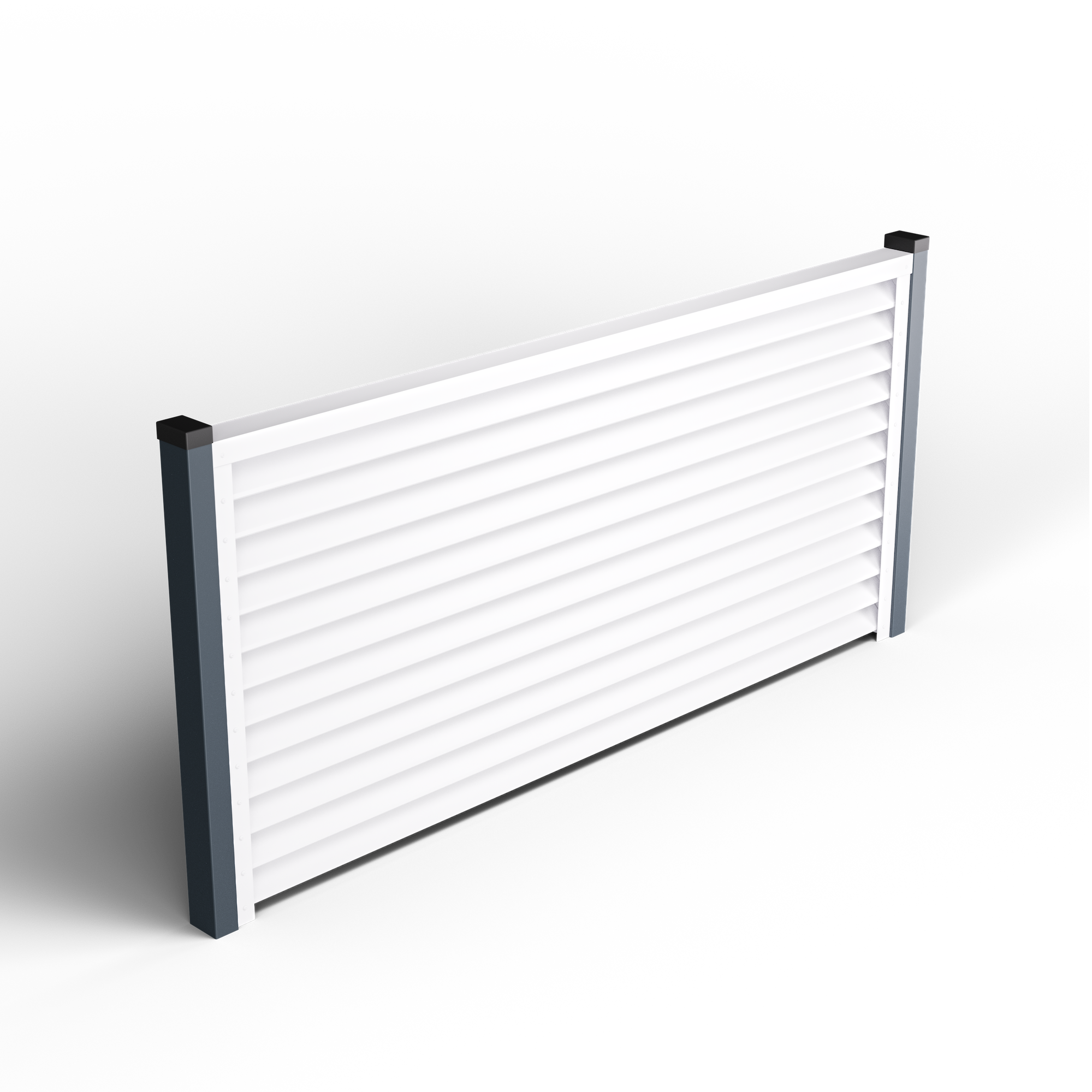 Louver Fence Sigma | Double Alpine White