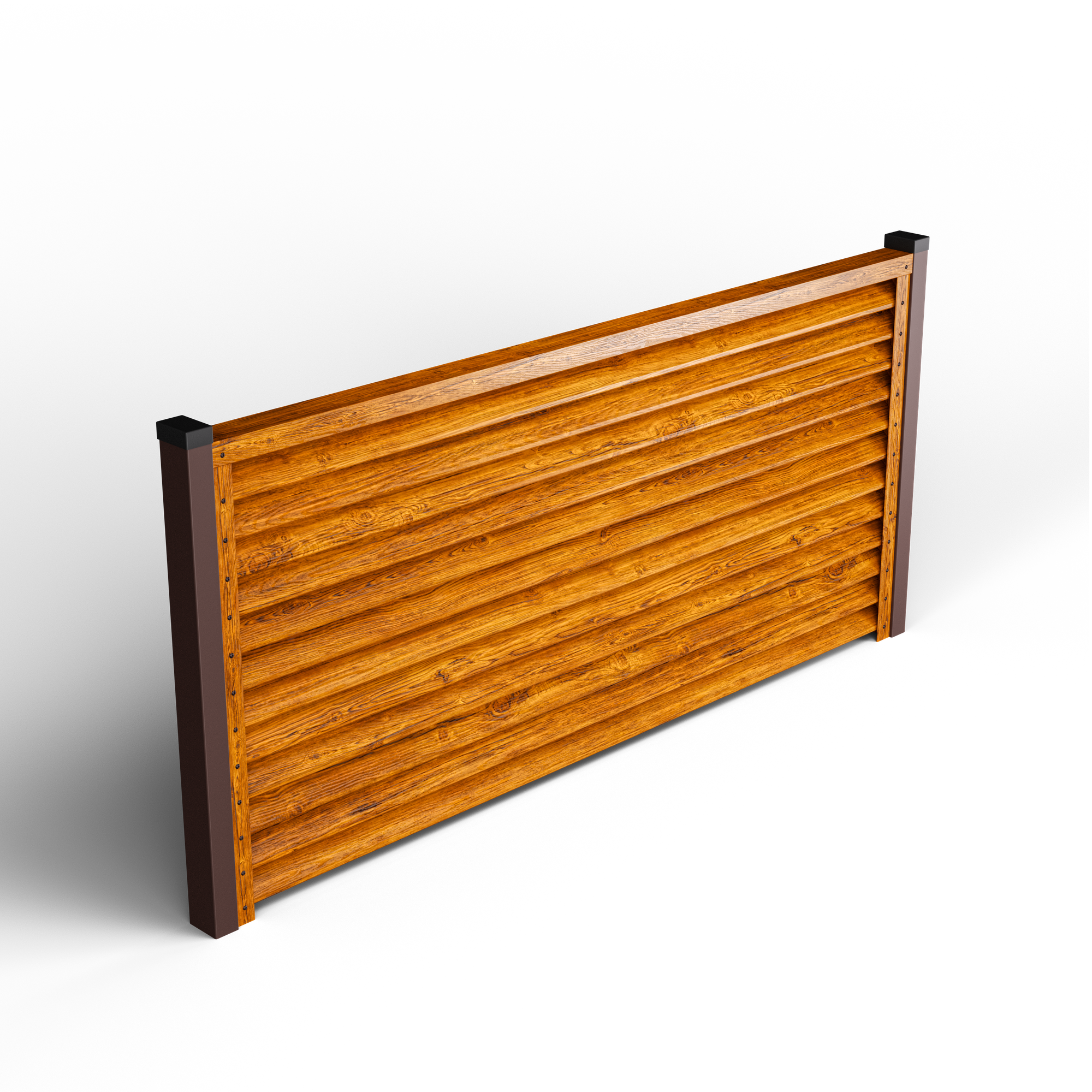 Louver Fence Sigma | Double Striated Oak