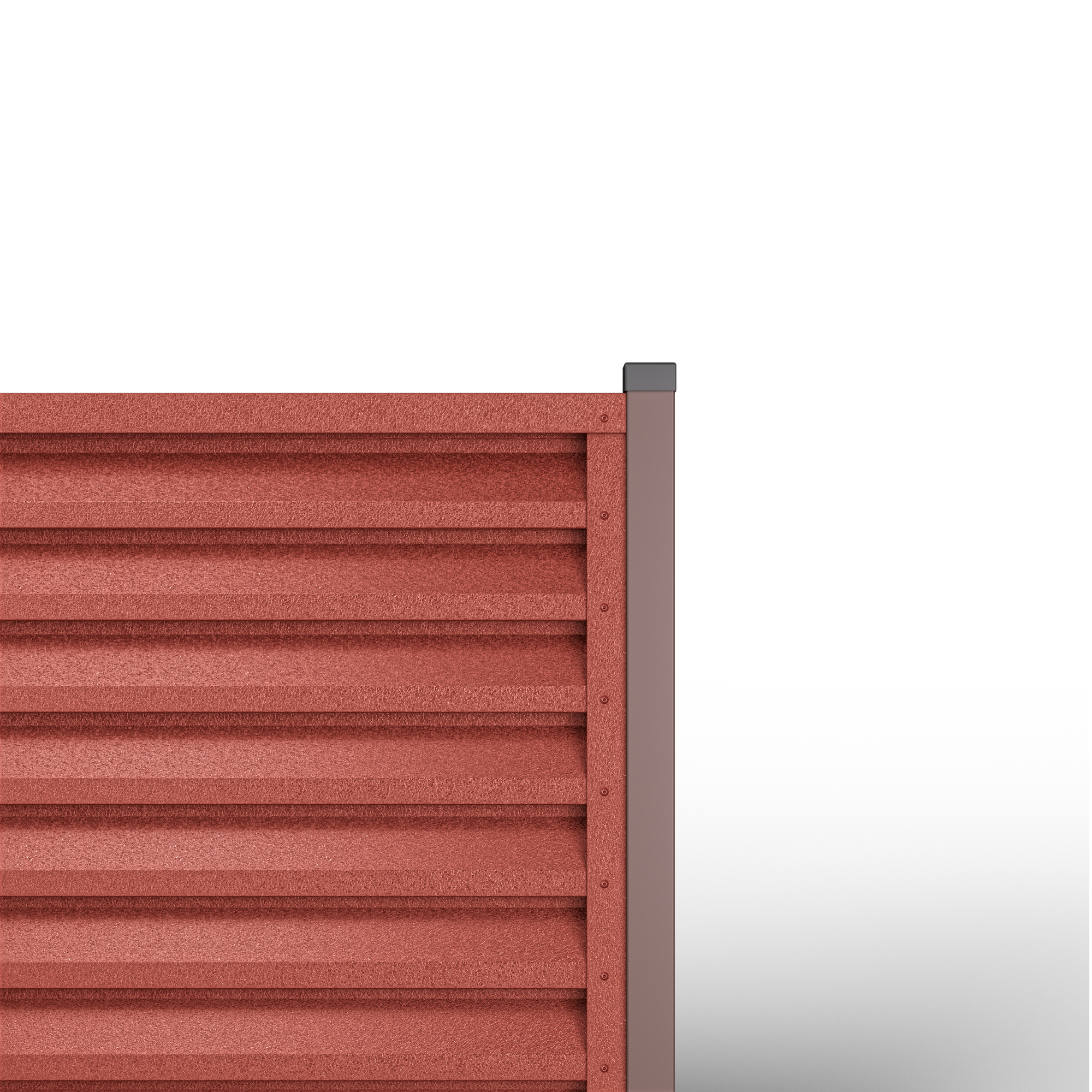 Atlas Louver Fence | Red Brick RAL 3009