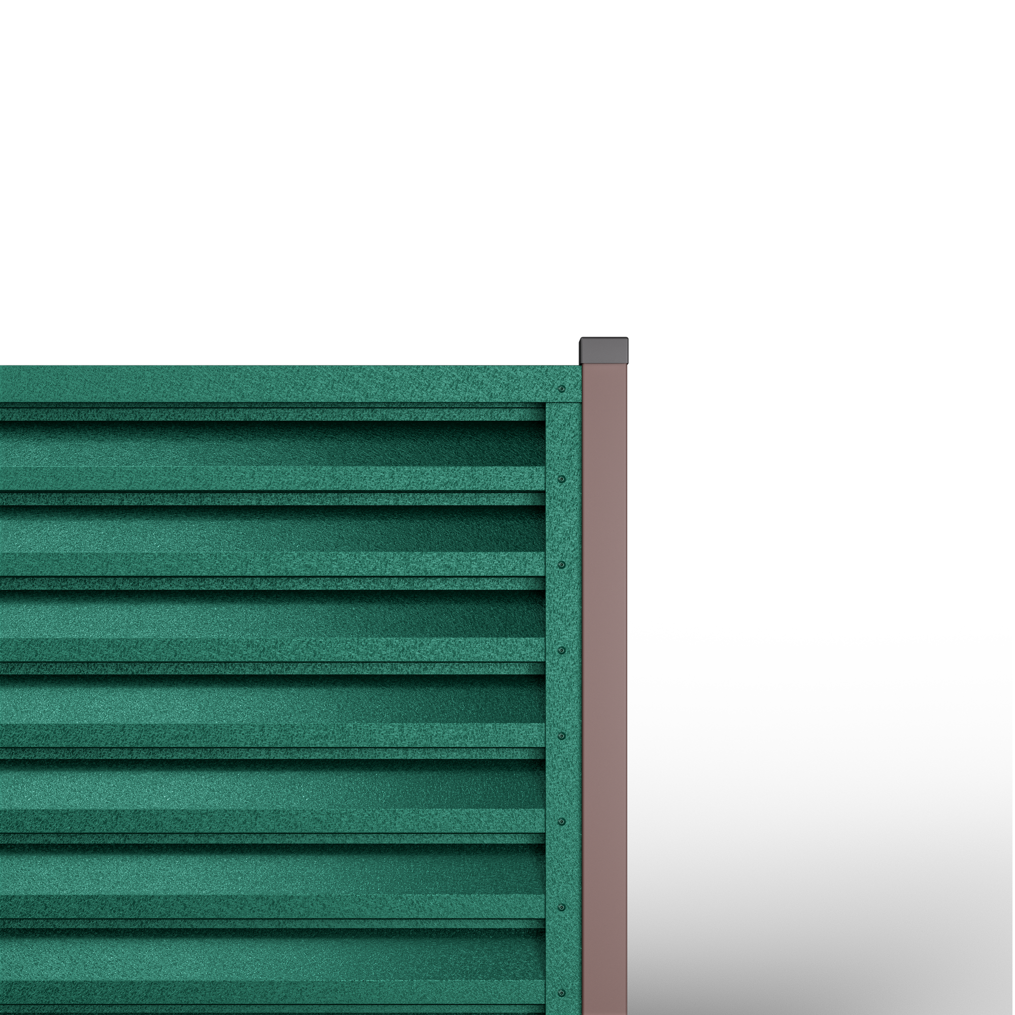 Louver Fence Atlas | Pine Green RAL 6005