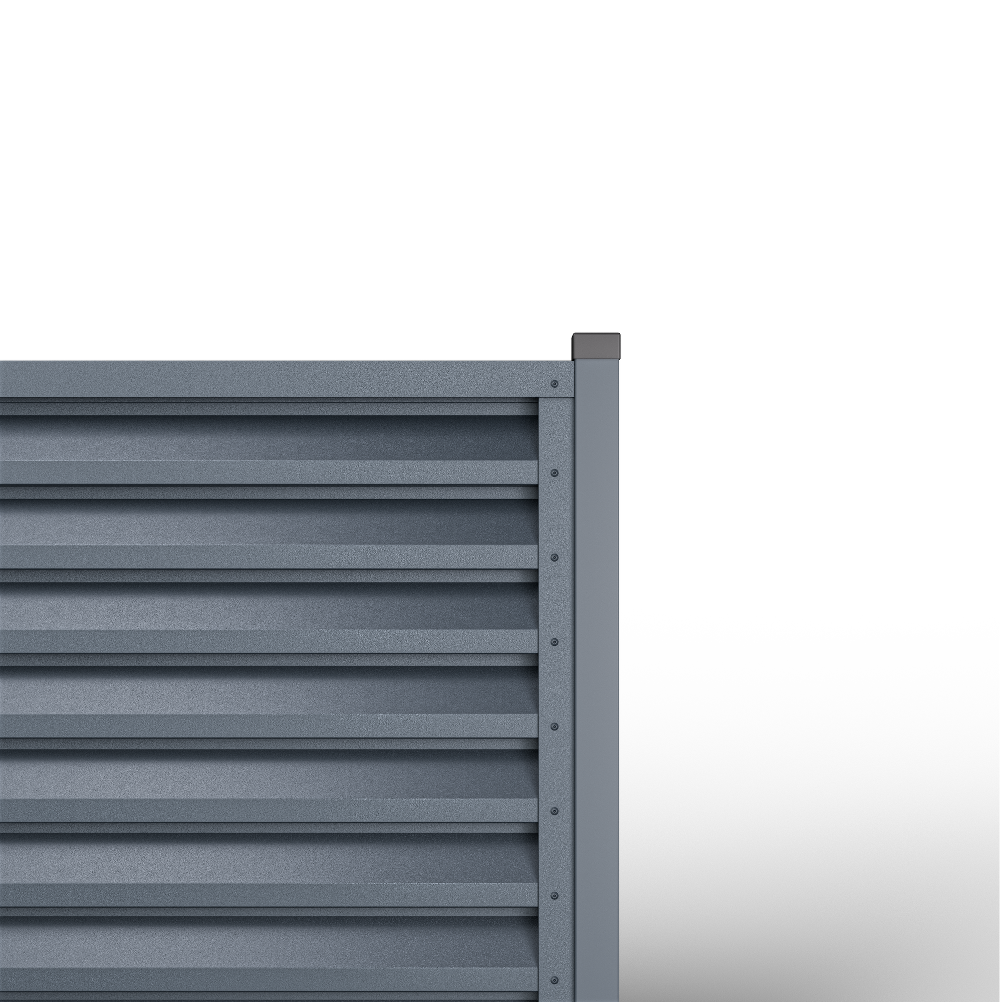 Atlas Louver Fence | Double Atlantic Gray RAL 7016