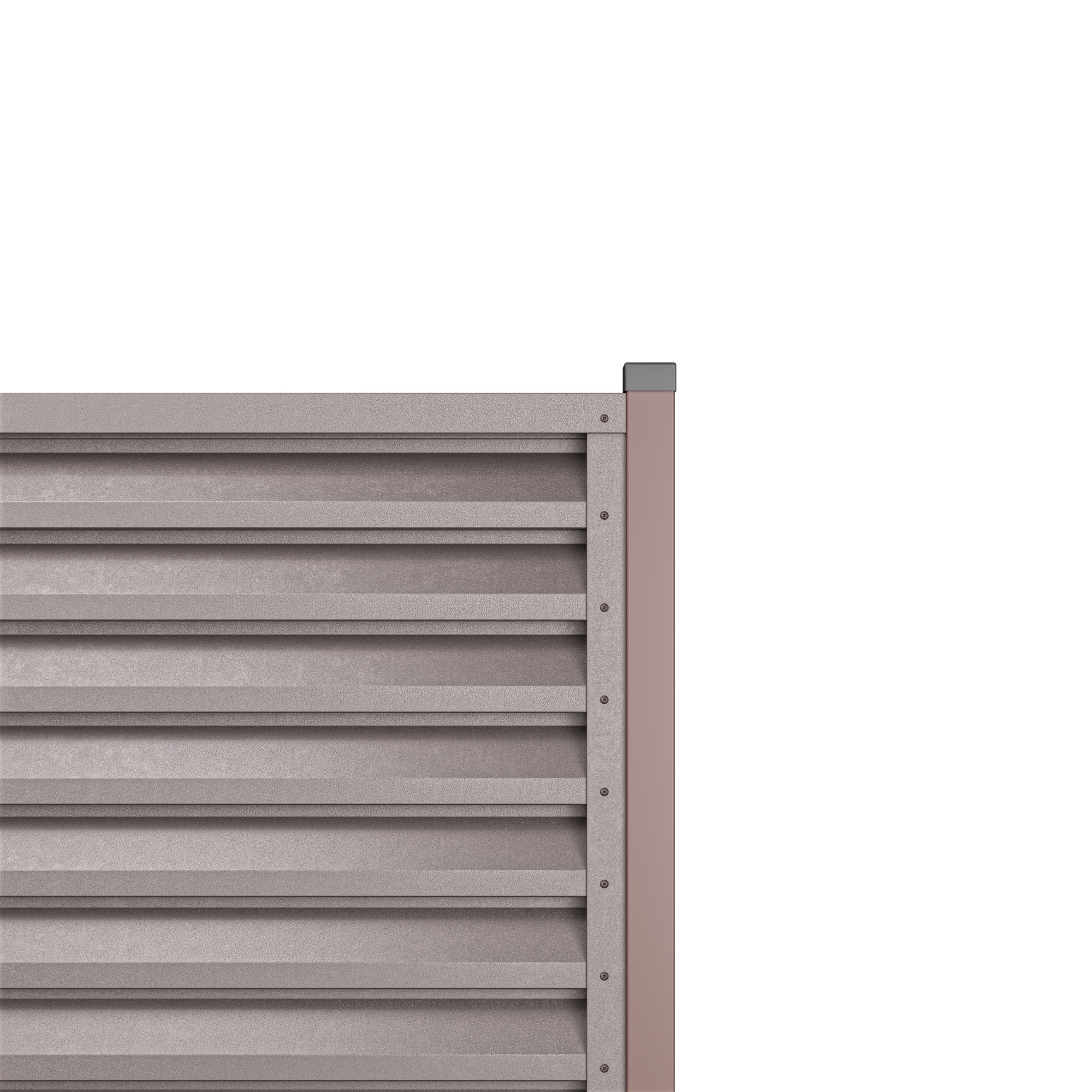 Atlas Louver Fence | Espresso Brown RAL 8019