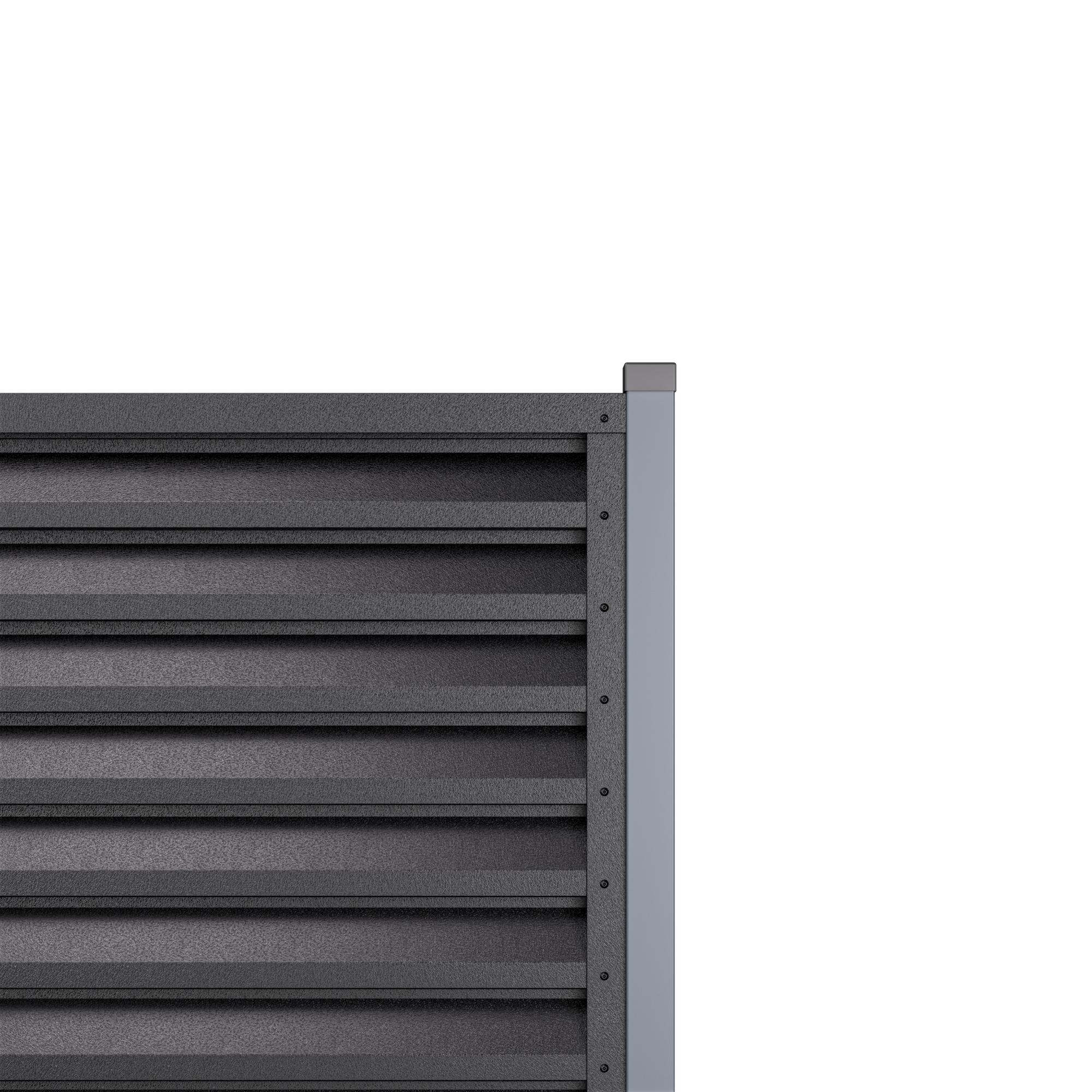 Louver Fence Atlas | Night Black RAL 9005