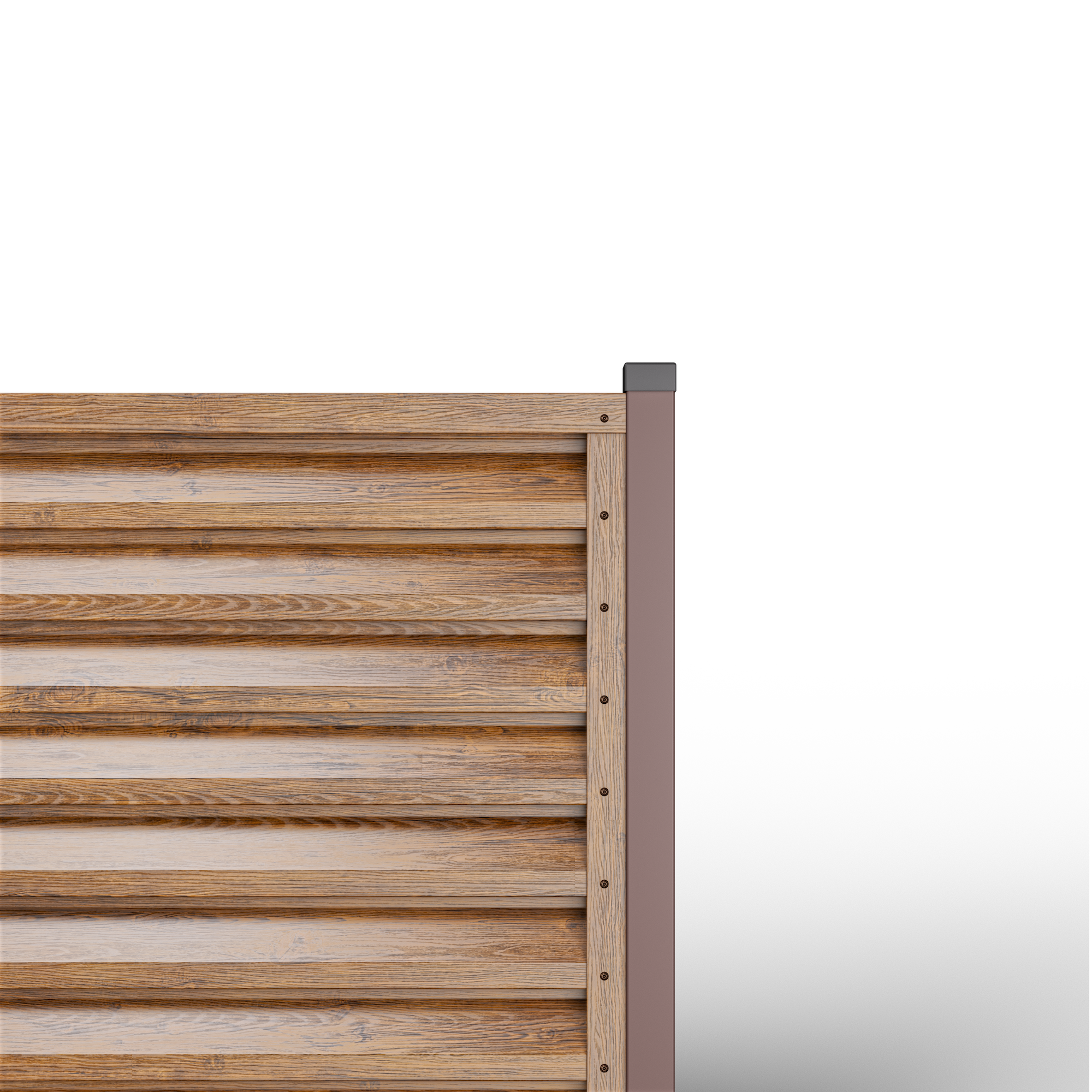 Atlas Louver Fence | Striated Walnut