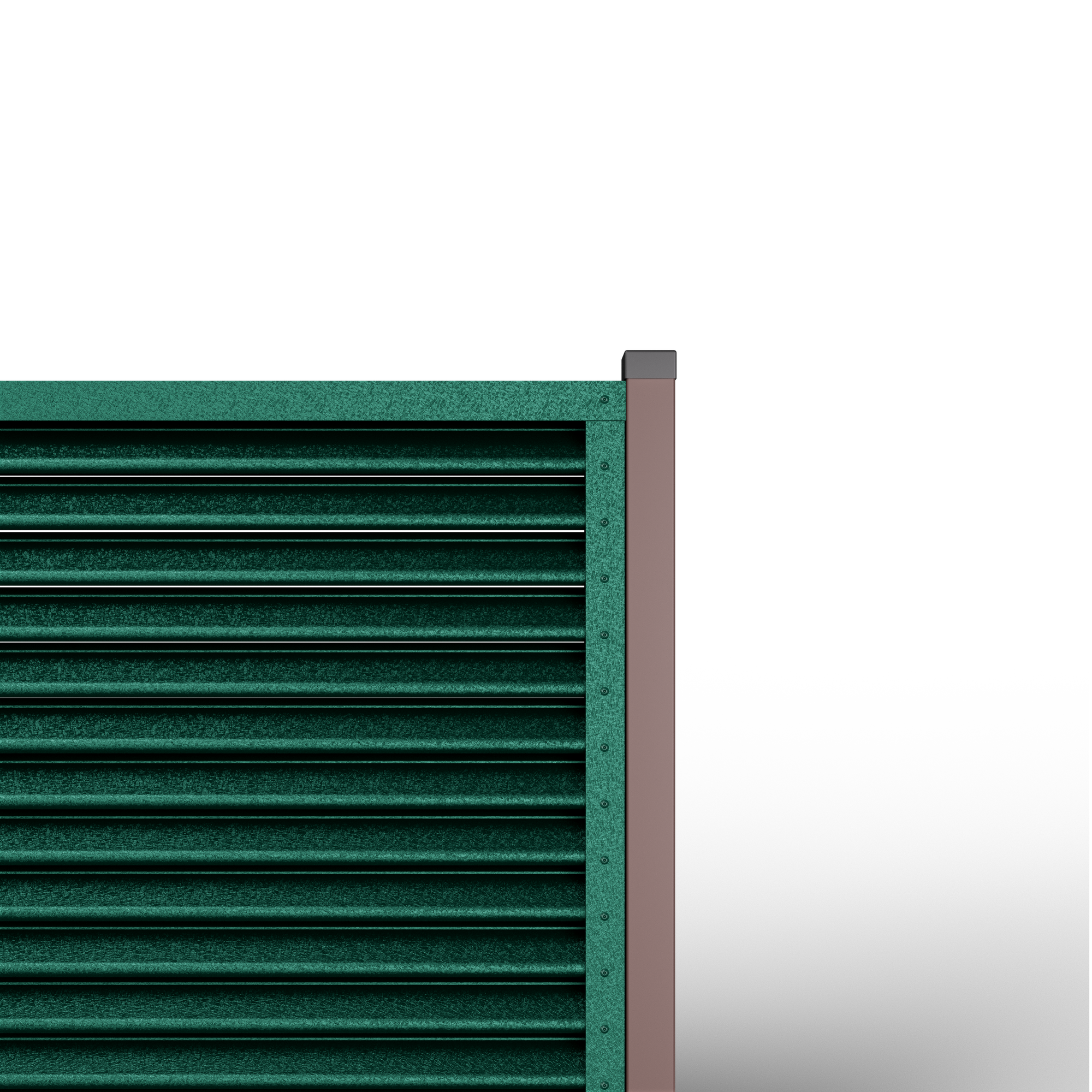 Pyramid Louver Fence | Pine Green RAL 6005