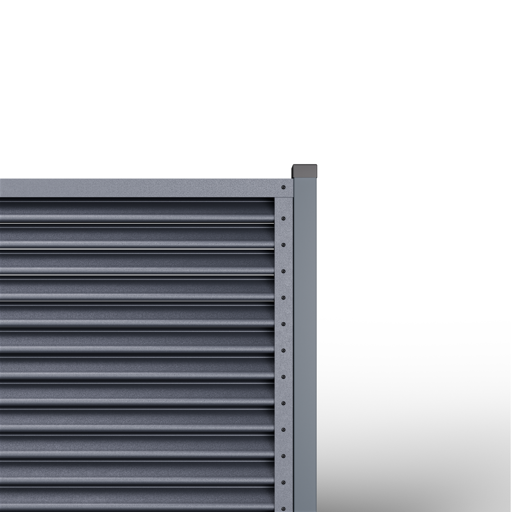 Pyramid Louver Fence | Graphite Gray RAL 7024