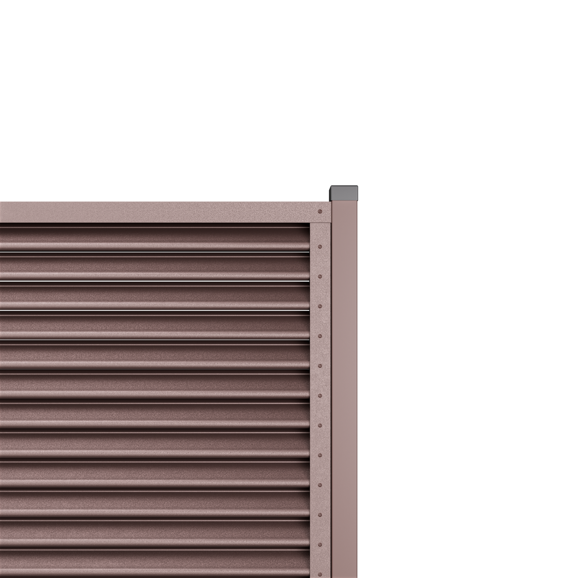 Pyramid Louver Fence | Chocolate Brown RAL 8017