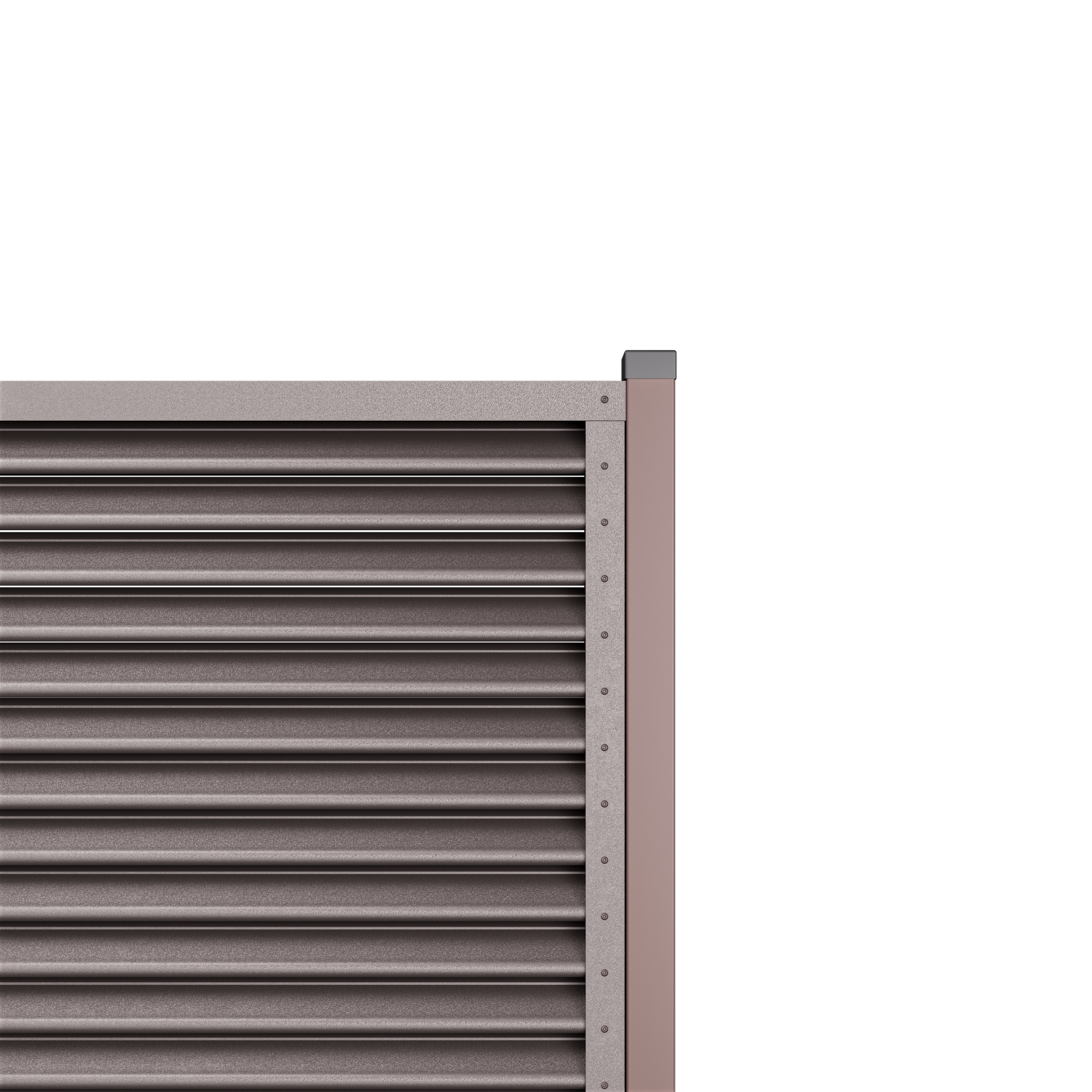 Pyramid Louver Fence | Espresso Brown RAL 8019
