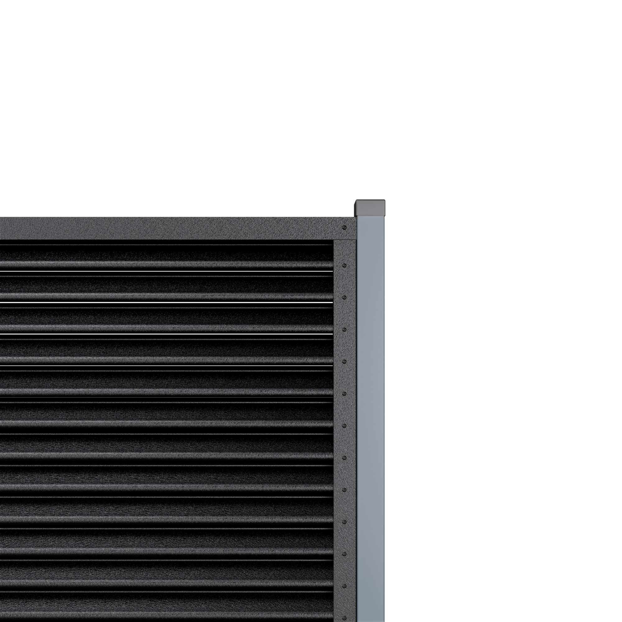 Pyramid Louver Fence | Night Black RAL 9005