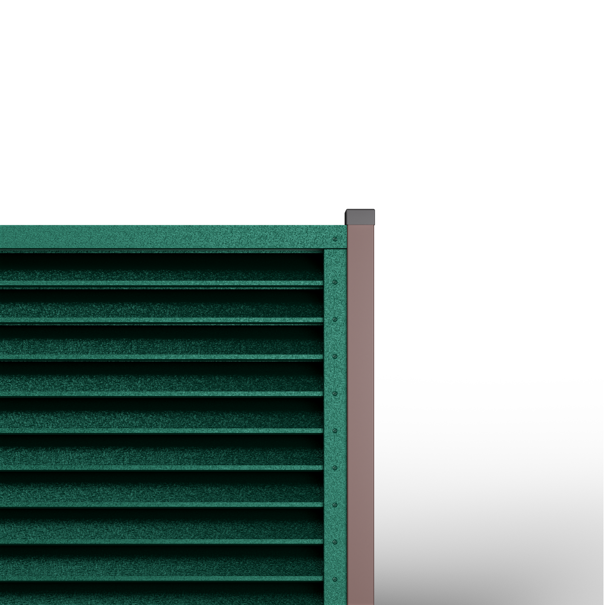 Louver Fence Sigma | Pine Green RAL 6005