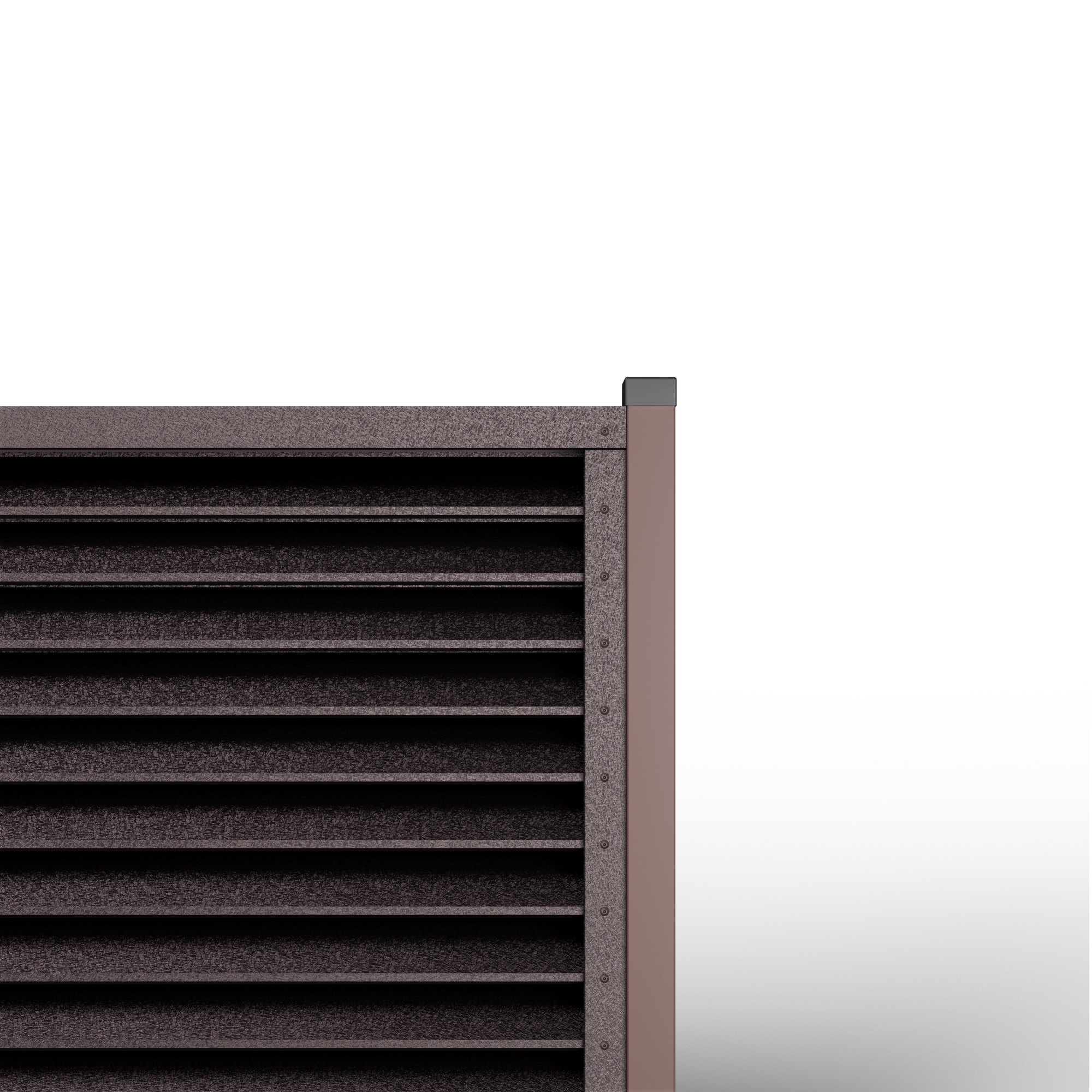 Louver Fence Sigma | Cedar Brown RAL 8019