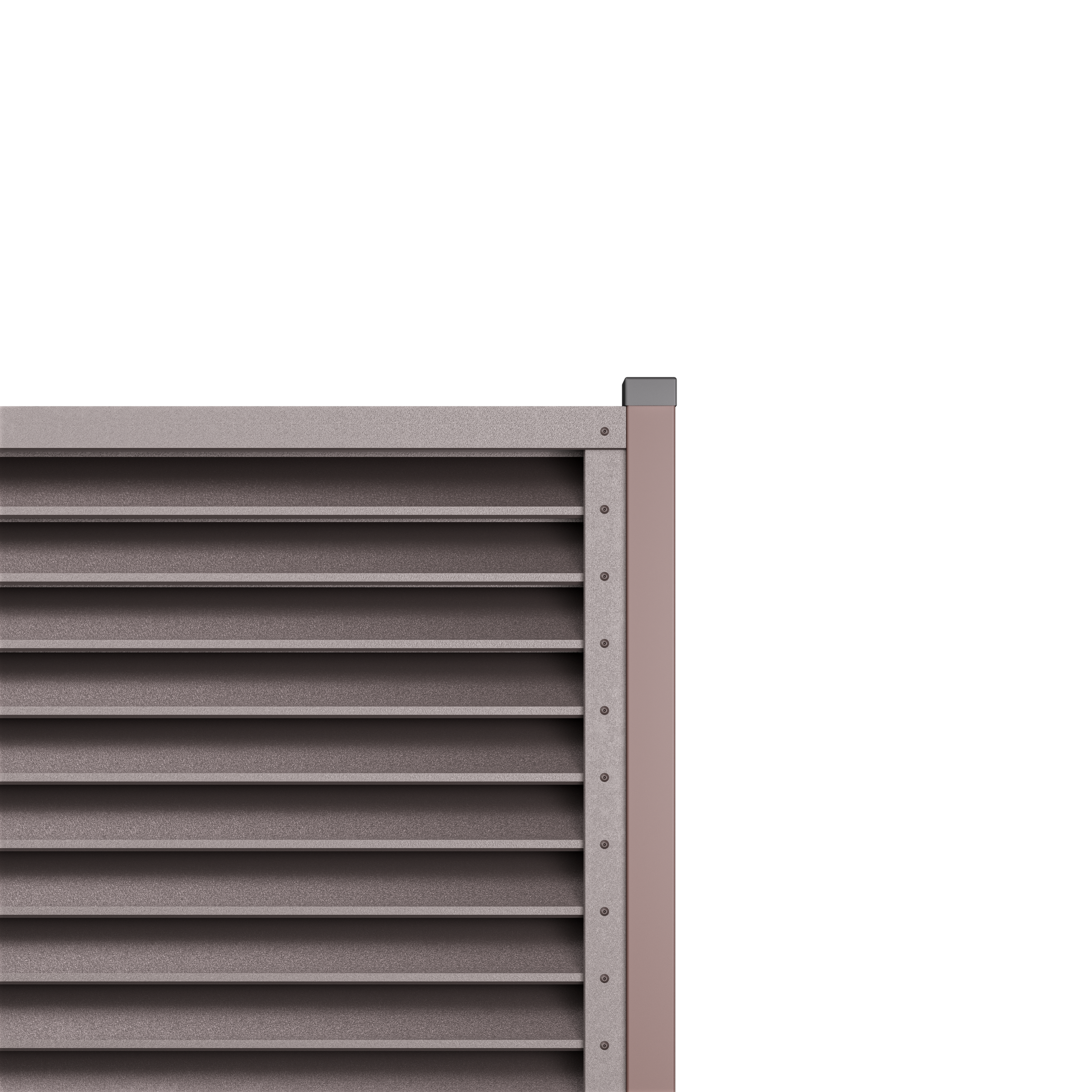 Louver Fence Sigma | Espresso Brown RAL 8019