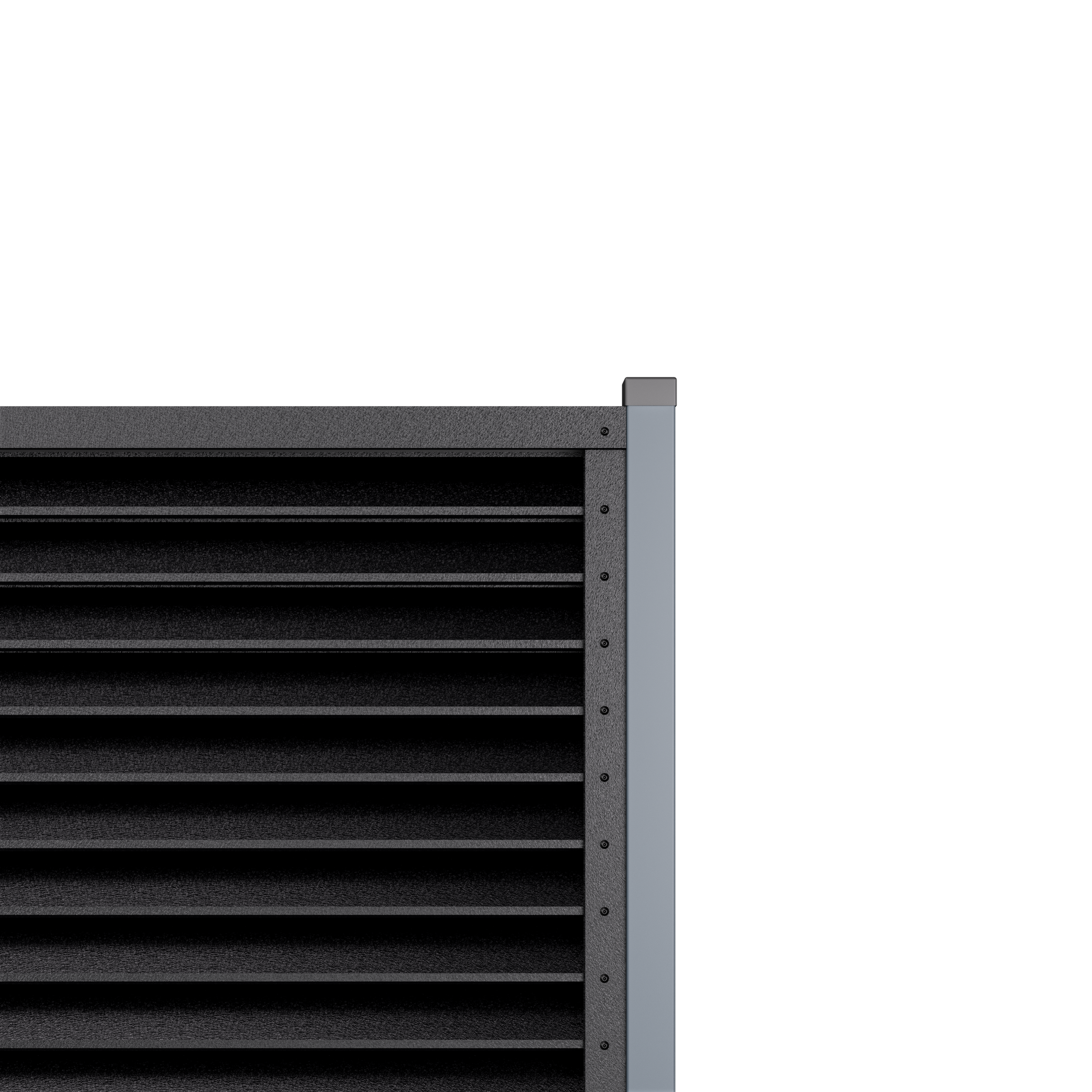 Louver Fence Sigma | Night Black RAL 9005