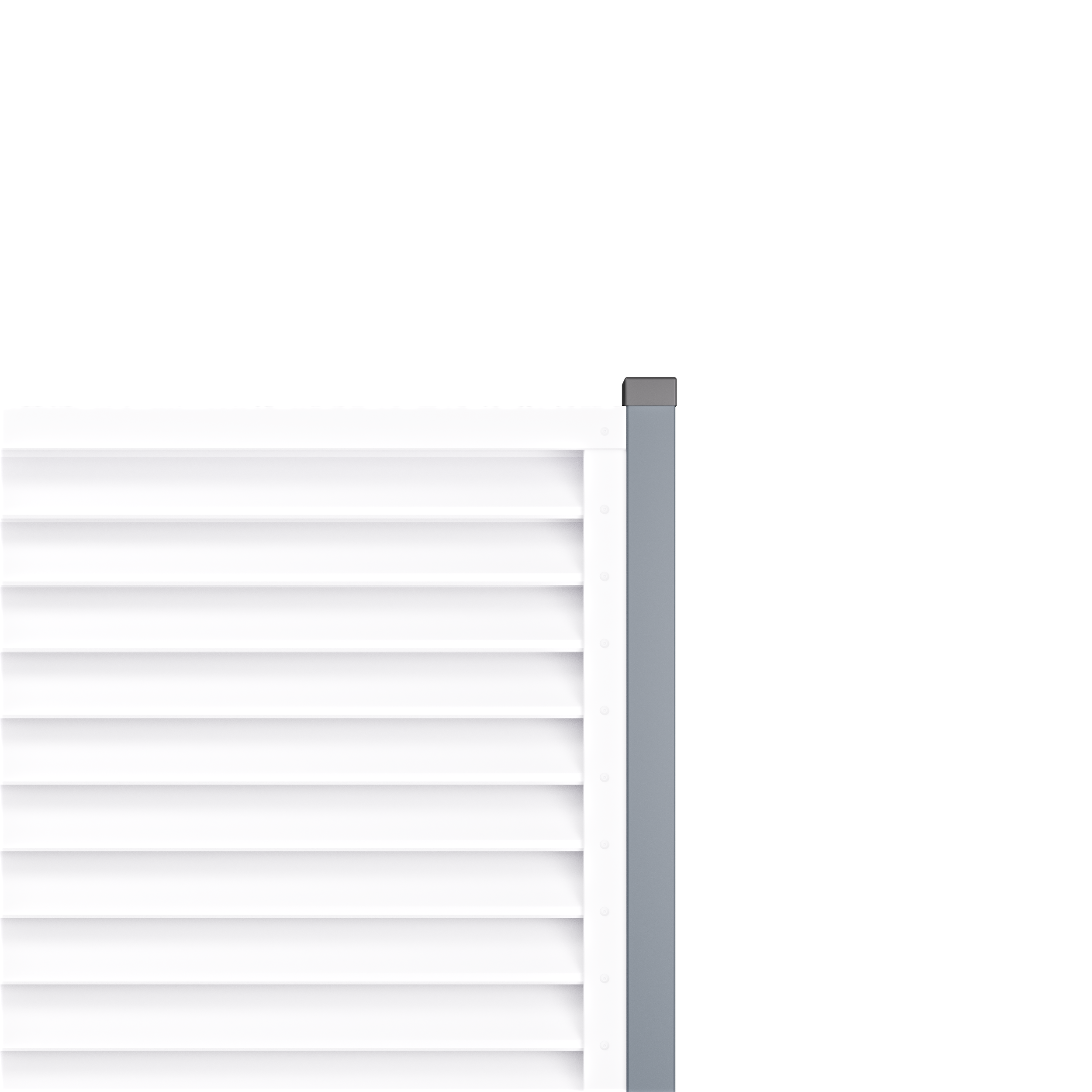 Louver Fence Sigma | Double Alpine White