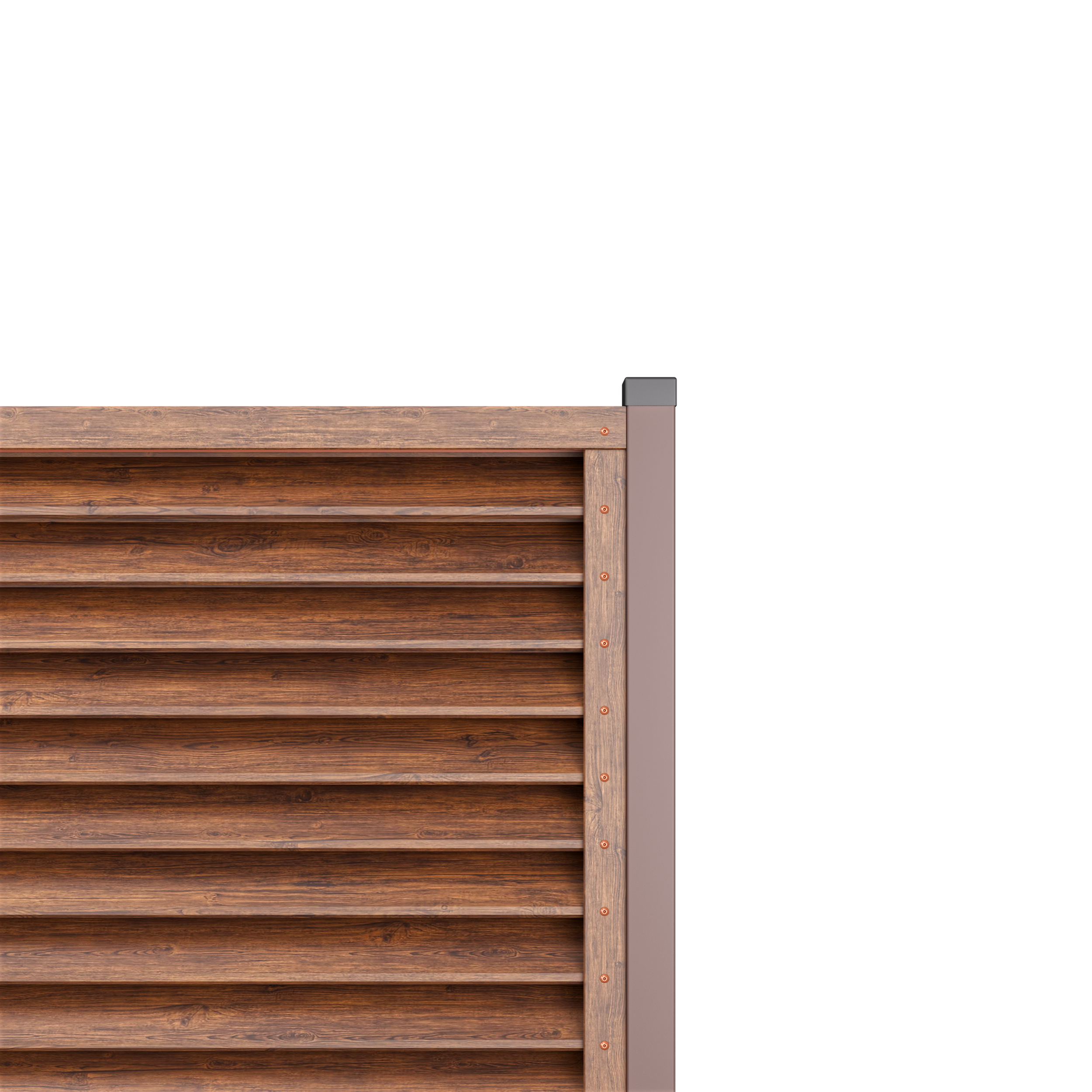 Louver Fence Sigma | Mahogany