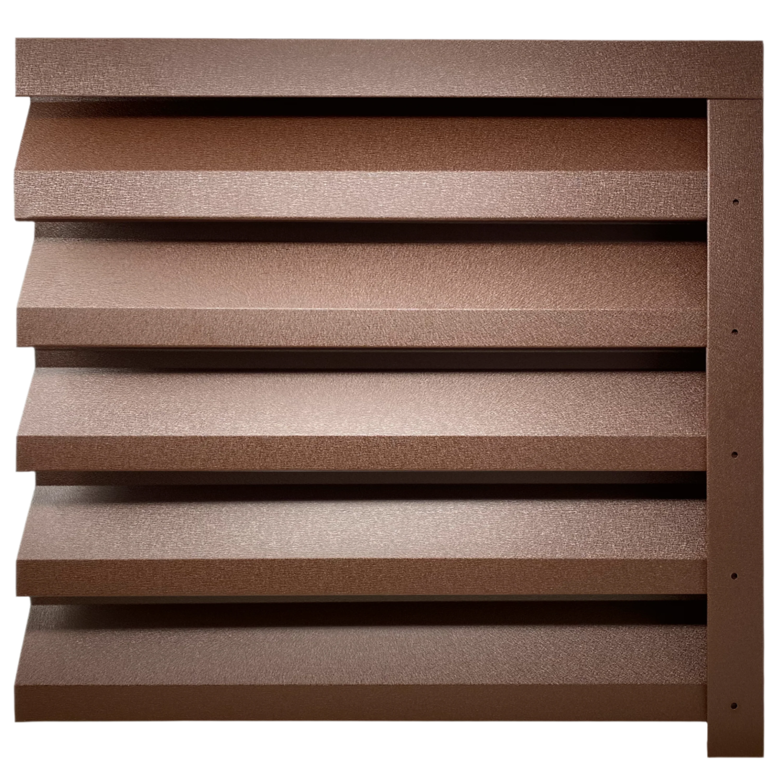 Prim-plan al modelului ATLAS Gard Jaluzele cu finisaj de Mat în culoare Maro Ciocolata RAL 8017, disponibil pe www.jaluzelegard.ro, fabricat de Top Profil Sistem.