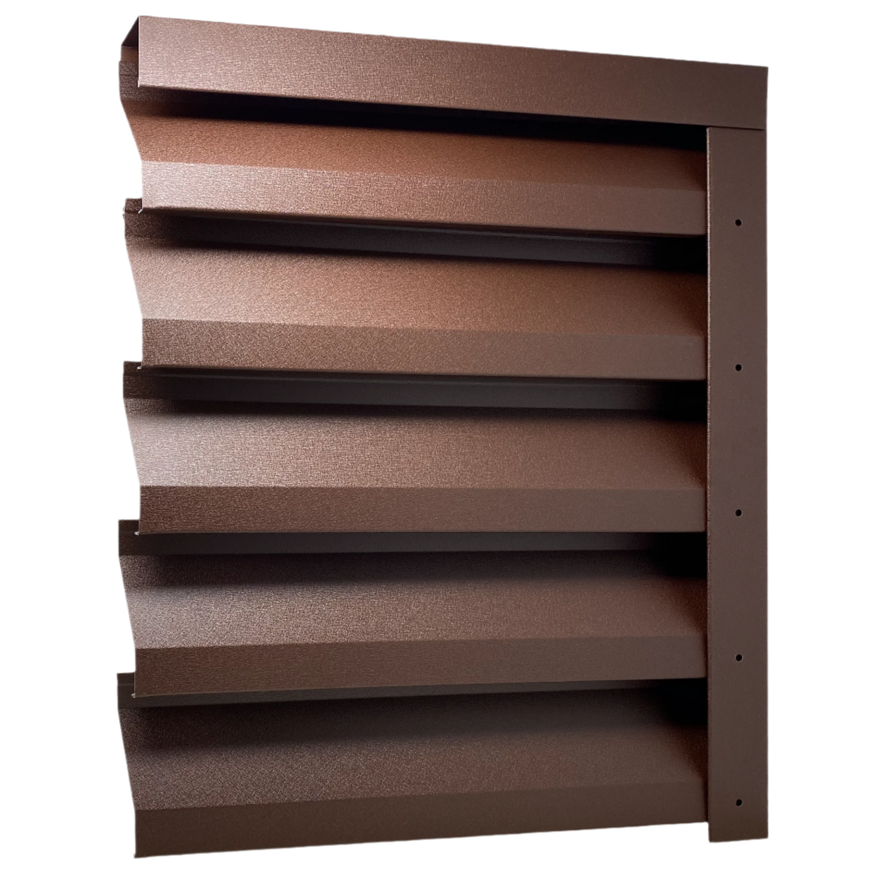 Prim-plan al modelului ATLAS Gard Jaluzele cu finisaj de Mat în culoare Maro Ciocolata RAL 8017, disponibil pe www.jaluzelegard.ro, fabricat de Top Profil Sistem.