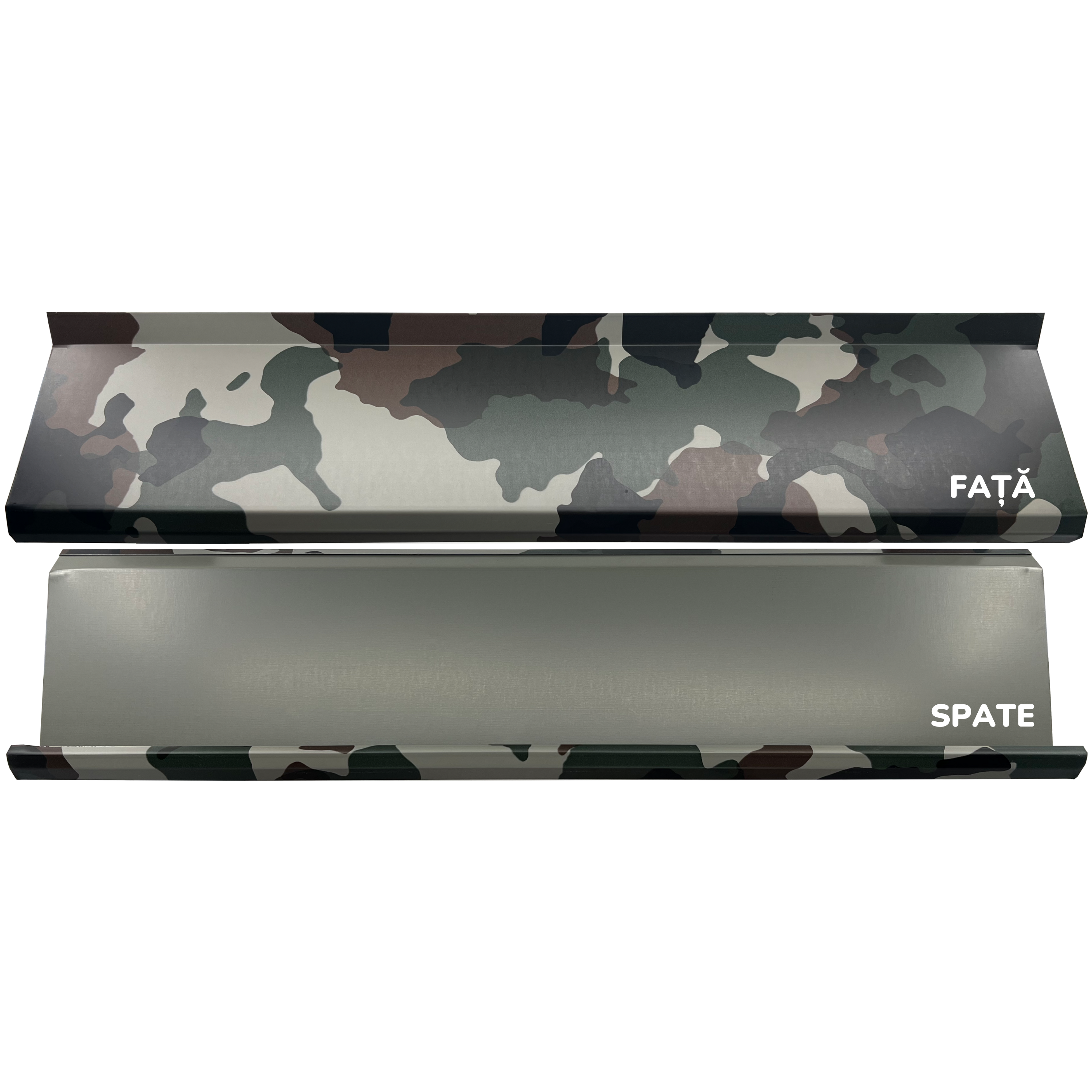 Prim-plan al modelului SIGMA Gard Jaluzele cu finisaj de Print în culoare Camuflaj, disponibil pe www.jaluzelegard.ro, fabricat de Top Profil Sistem.