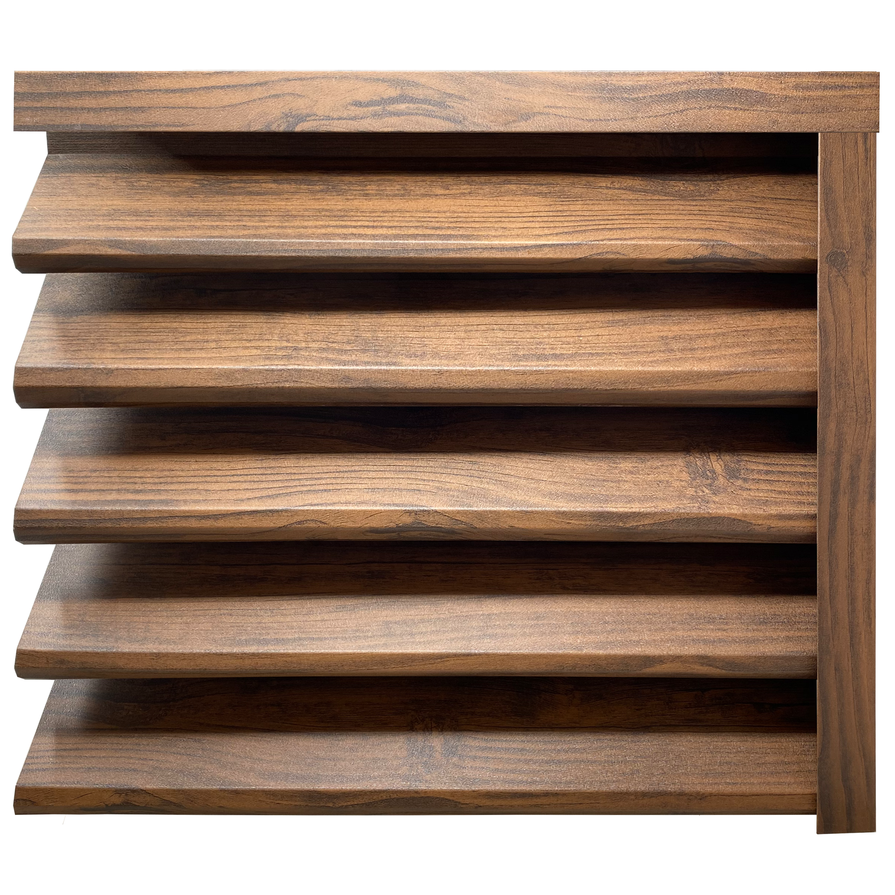 Prim-plan al modelului SIGMA Gard Jaluzele cu finisaj de Imitație Lemn în culoare Mahon, disponibil pe www.jaluzelegard.ro, fabricat de Top Profil Sistem.