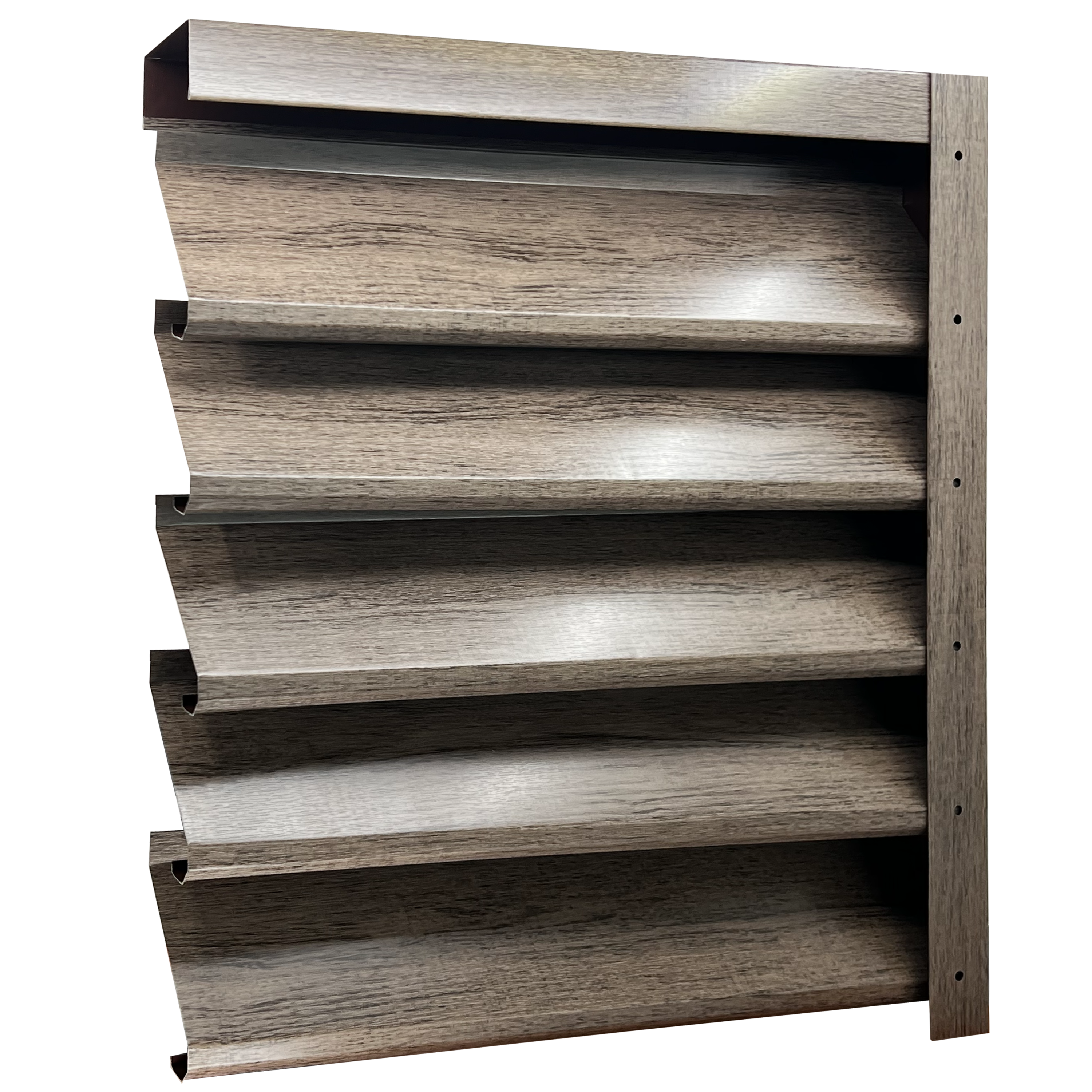 Prim-plan al modelului SIGMA Gard Jaluzele cu finisaj de Imitație Lemn DUBLU în culoare Mesteacăn Dublu, disponibil pe www.jaluzelegard.ro, fabricat de Top Profil Sistem.