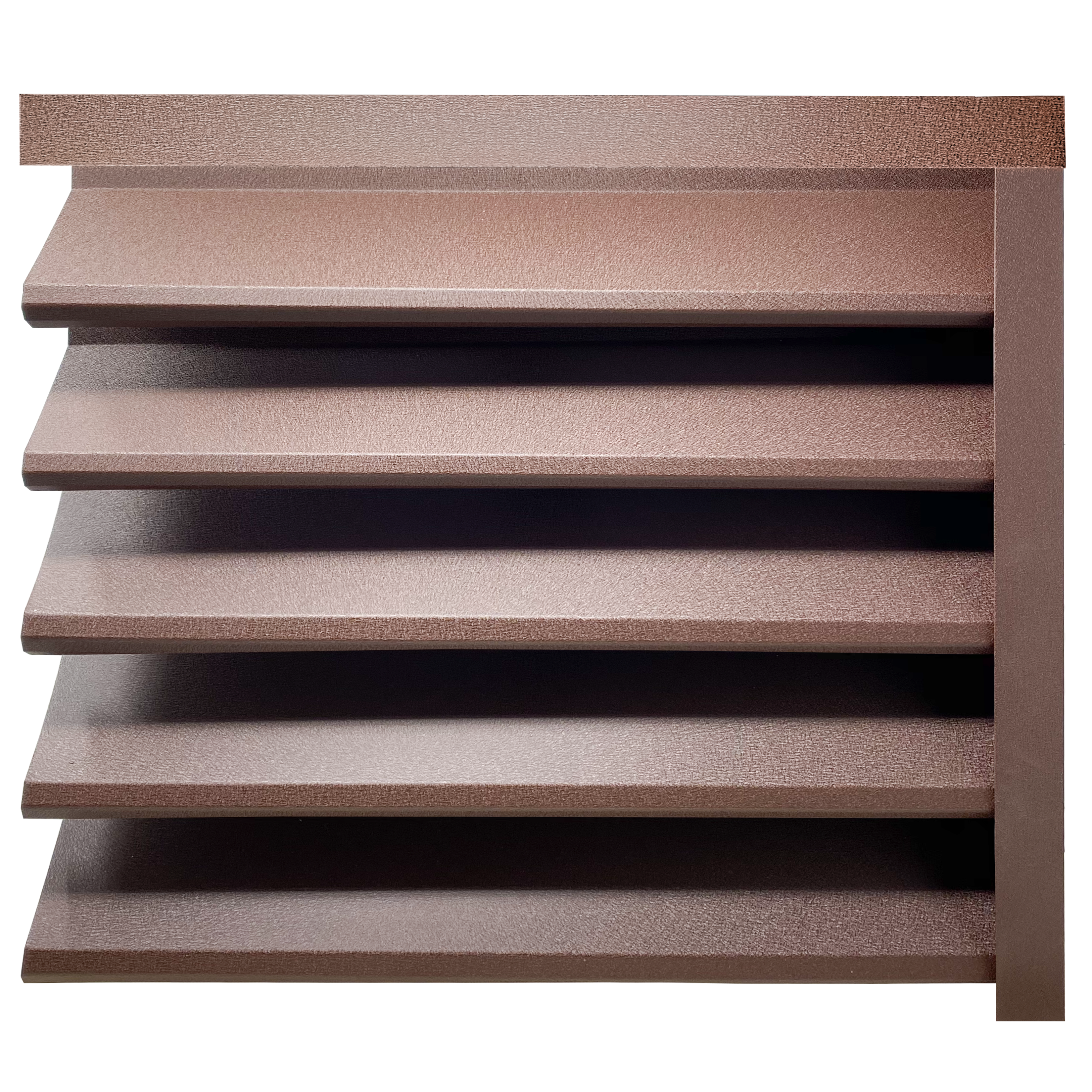 Prim-plan al modelului SIGMA Gard Jaluzele cu finisaj de Mat Dublu în culoare Maro Ciocolata Dublu RAL 8017, disponibil pe www.jaluzelegard.ro, fabricat de Top Profil Sistem.