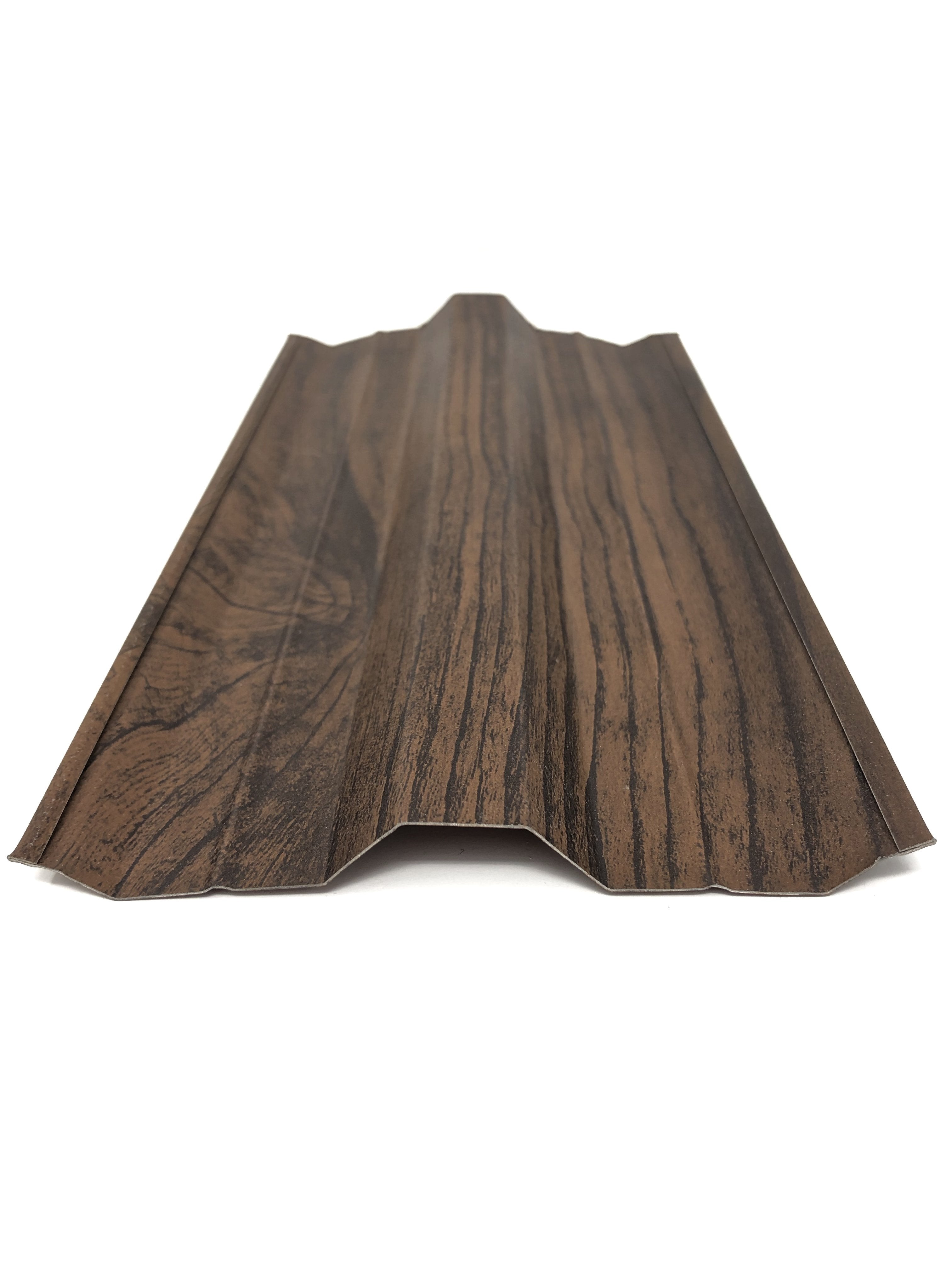 Prim-plan al modelului TISA Sipca Metalica cu finisaj de Imitație Lemn Dublu în culoare Mahon Dublu, disponibil pe www.sipca.ro, fabricat de Top Profil Sistem.