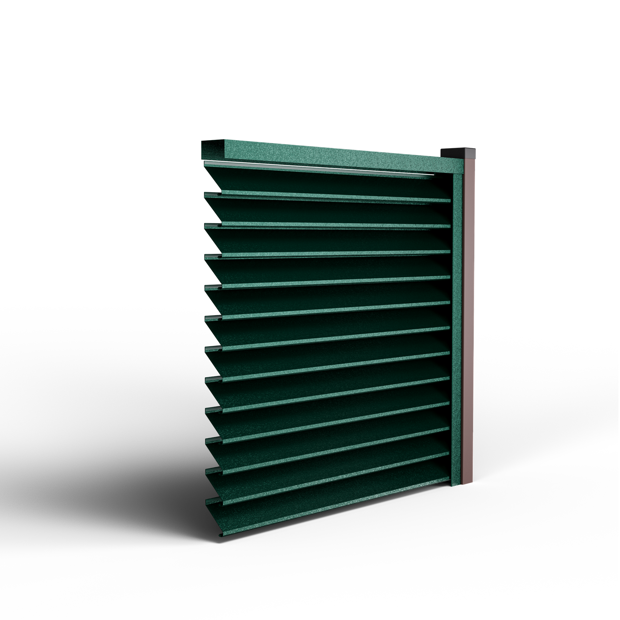 Louver Fence Sigma | Pine Green RAL 6005