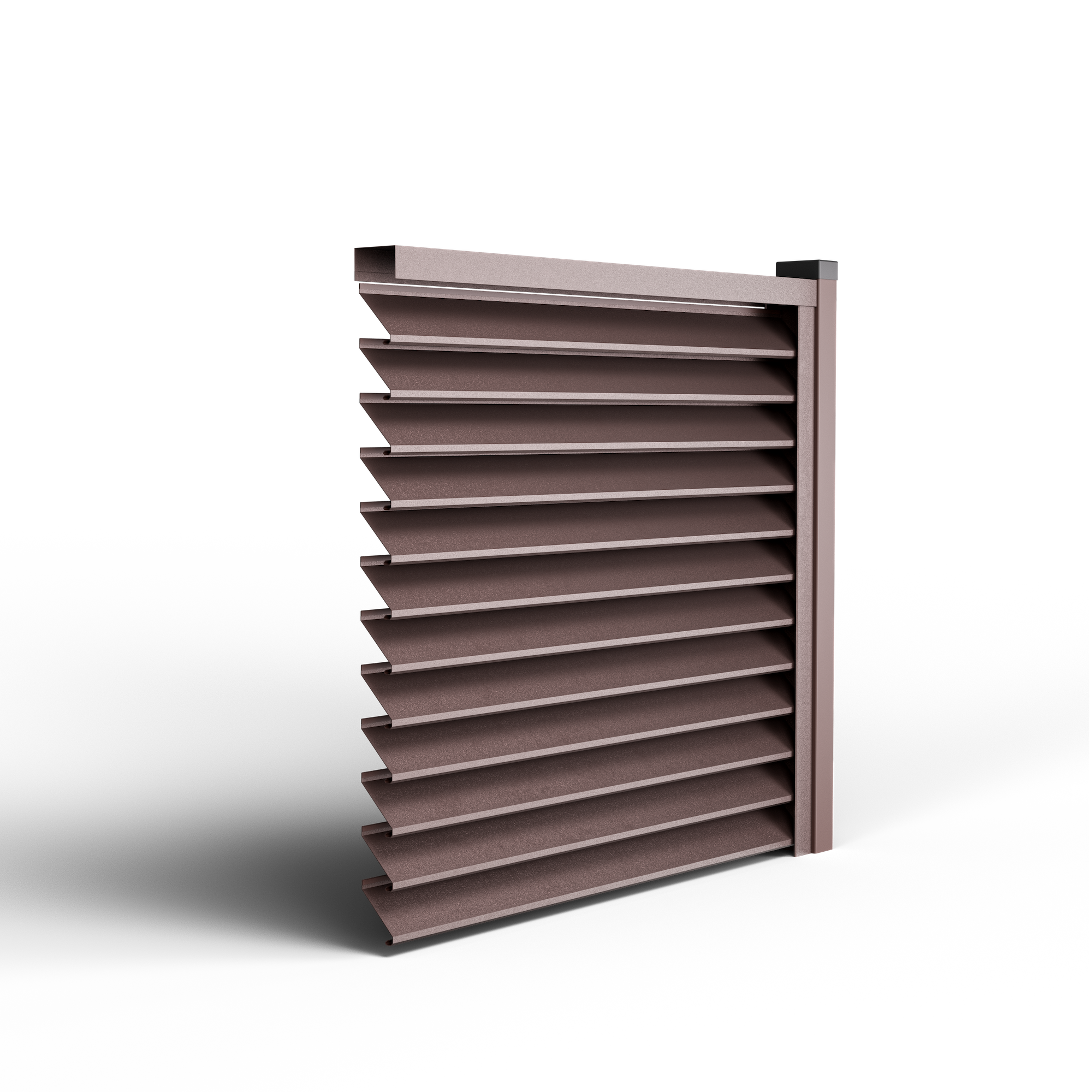 Louver Fence Sigma | Chocolate Brown RAL 8017
