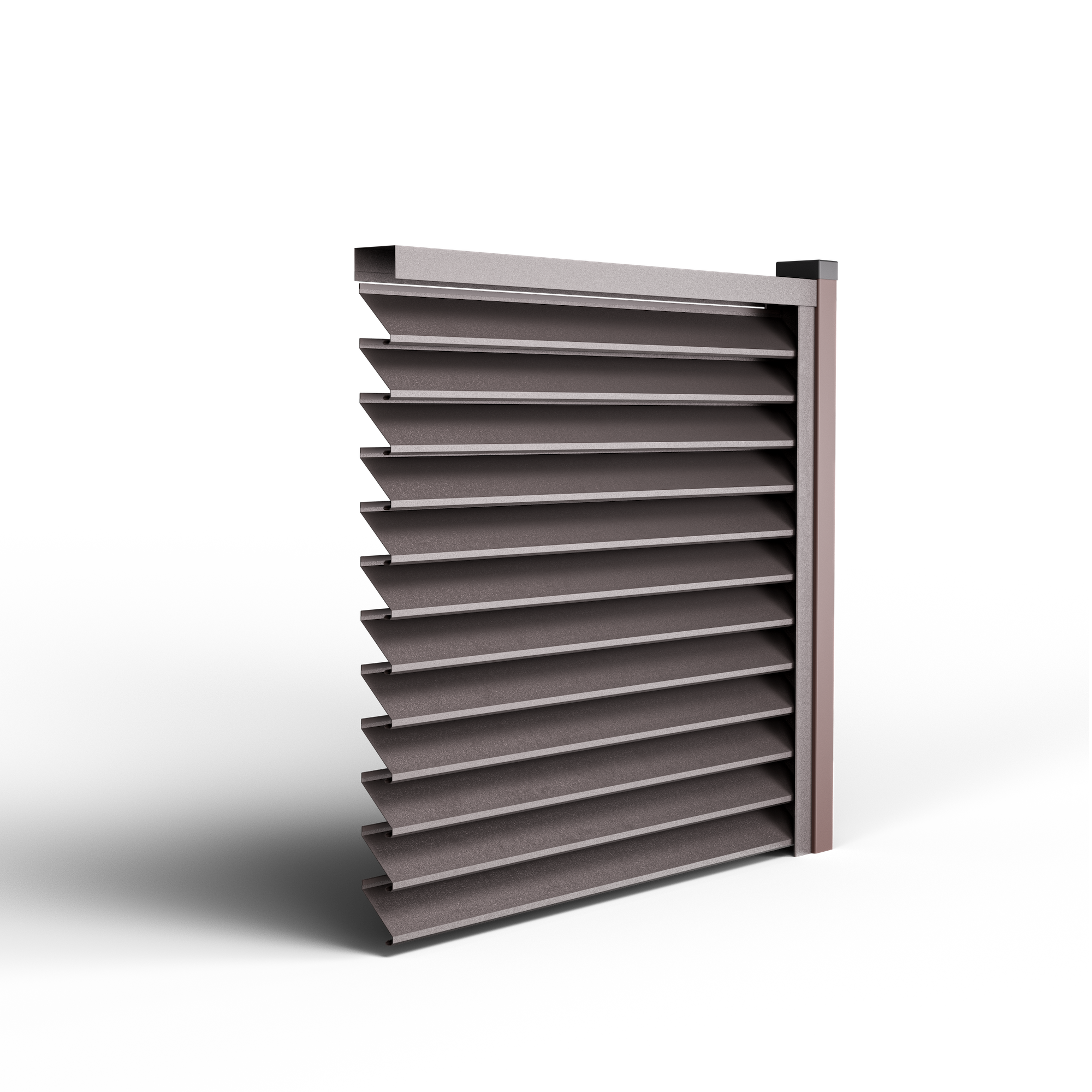 Louver Fence Sigma | Espresso Brown RAL 8019