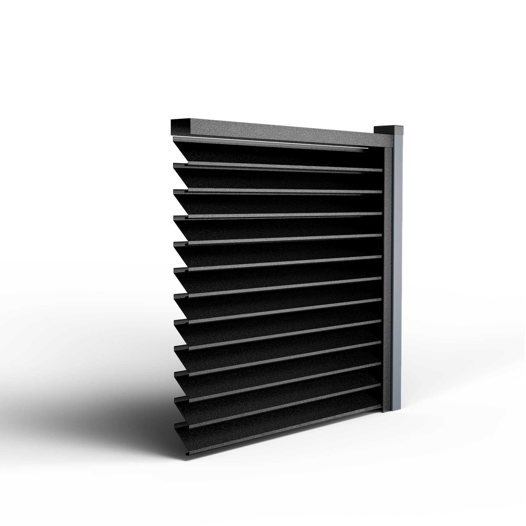 Louver Fence Sigma | Night Black RAL 9005