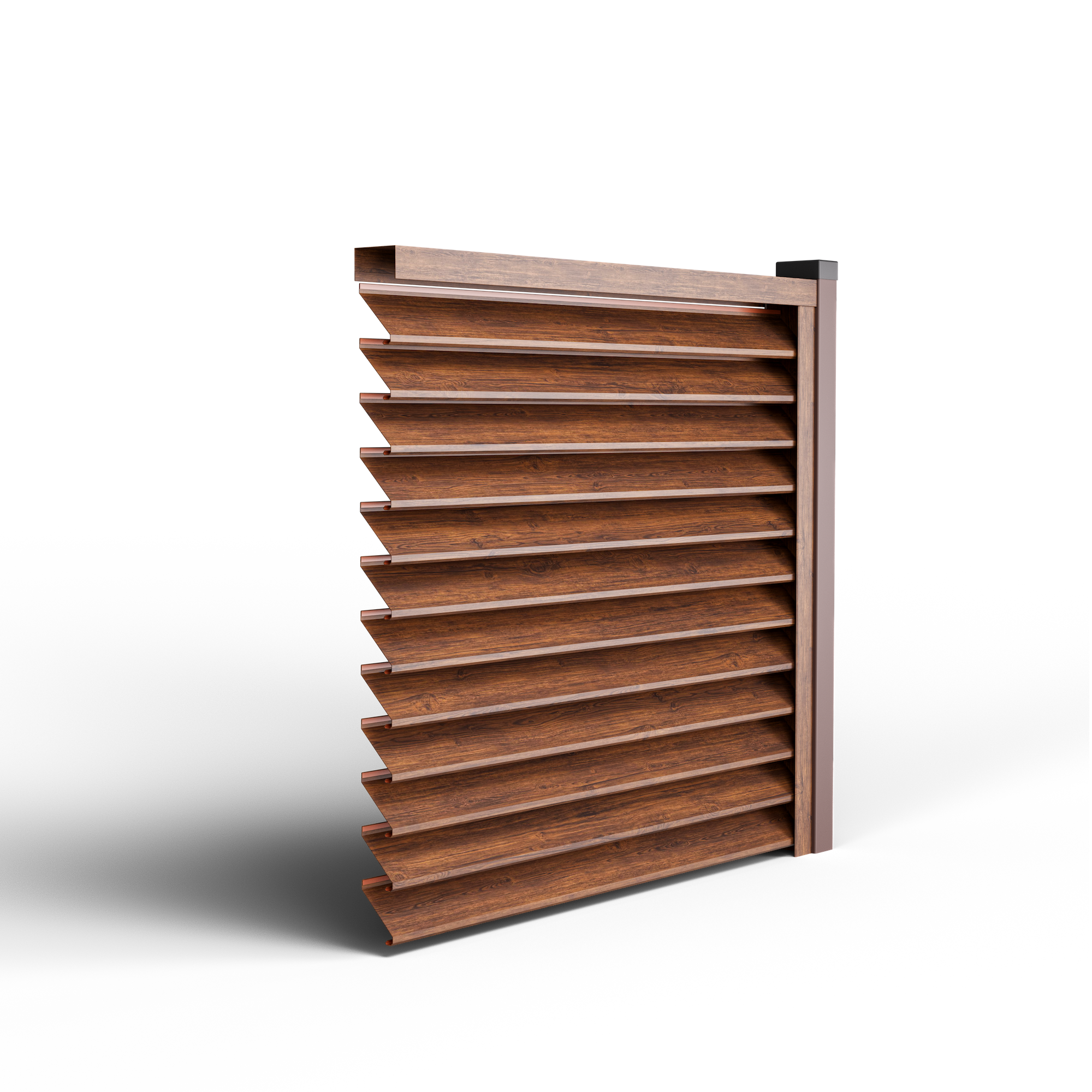 Louver Fence Sigma | Mahogany