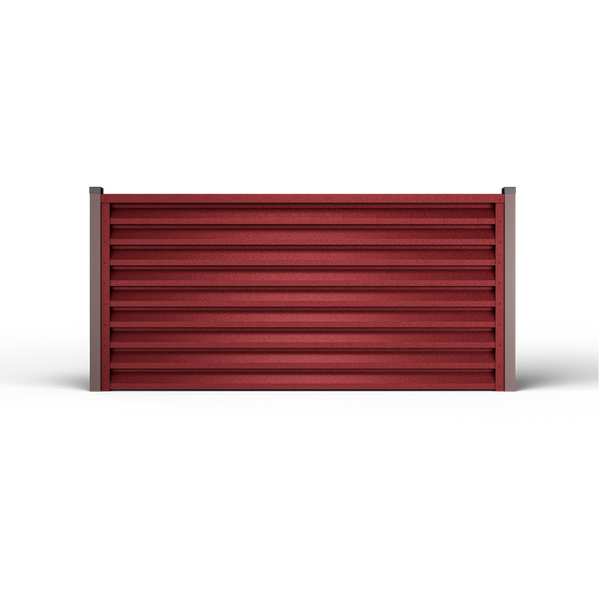 Atlas Louver Fence | Burgundy RAL 3005