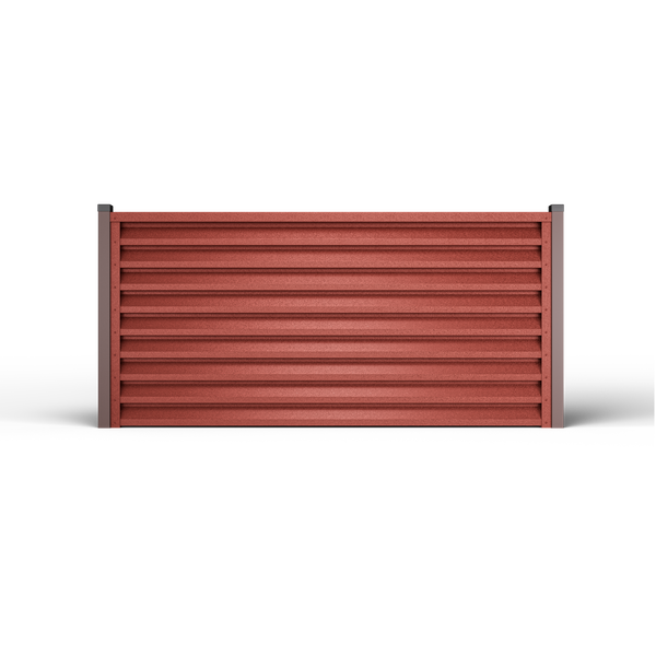 Atlas Louver Fence | Red Brick RAL 3009